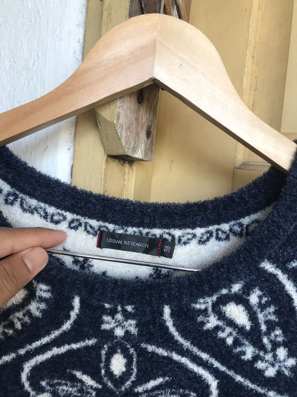 Japanese Brand Urban Research Paisley Mohair Knitwear Sweater Like Kapital Size US M / EU 48-50 / 2 - 7 Thumbnail
