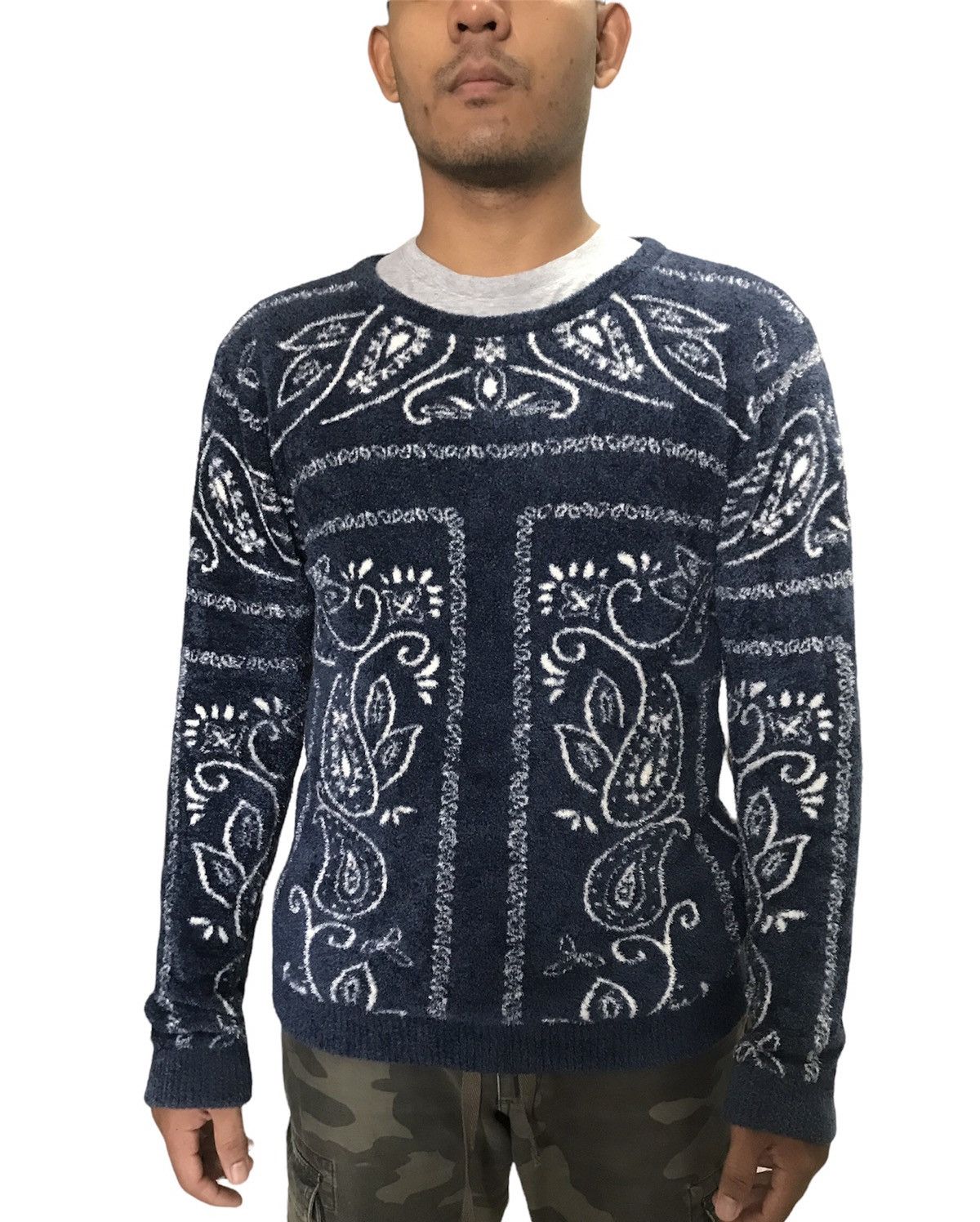 Japanese Brand Urban Research Paisley Mohair Knitwear Sweater Like Kapital Size US M / EU 48-50 / 2 - 3 Thumbnail