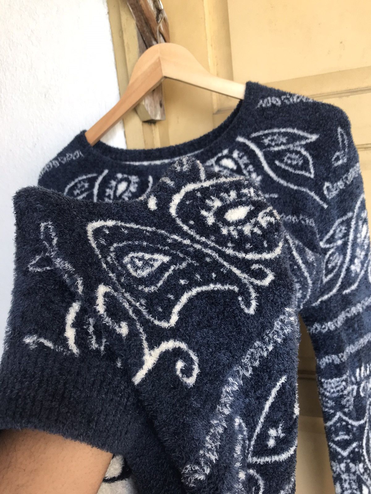 Japanese Brand Urban Research Paisley Mohair Knitwear Sweater Like Kapital Size US M / EU 48-50 / 2 - 13 Thumbnail