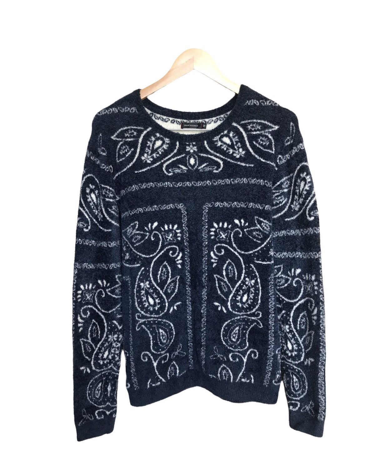 Japanese Brand Urban Research Paisley Mohair Knitwear Sweater Like Kapital Size US M / EU 48-50 / 2 - 1 Thumbnail