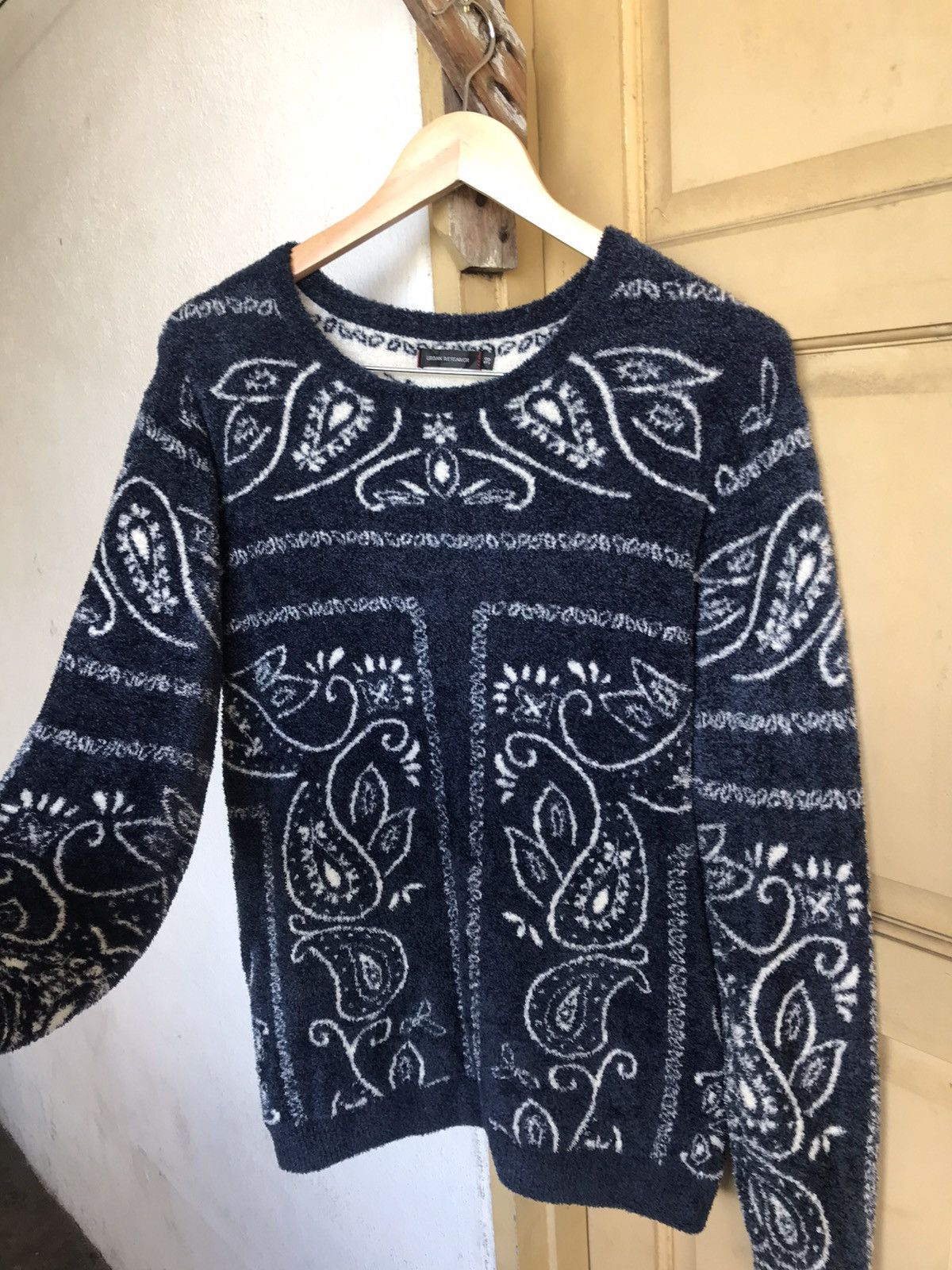 Japanese Brand Urban Research Paisley Mohair Knitwear Sweater Like Kapital Size US M / EU 48-50 / 2 - 11 Thumbnail