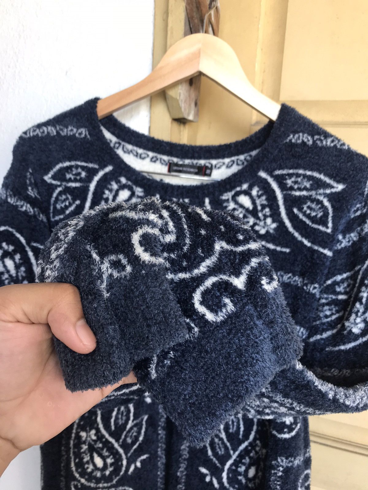 Japanese Brand Urban Research Paisley Mohair Knitwear Sweater Like Kapital Size US M / EU 48-50 / 2 - 10 Thumbnail