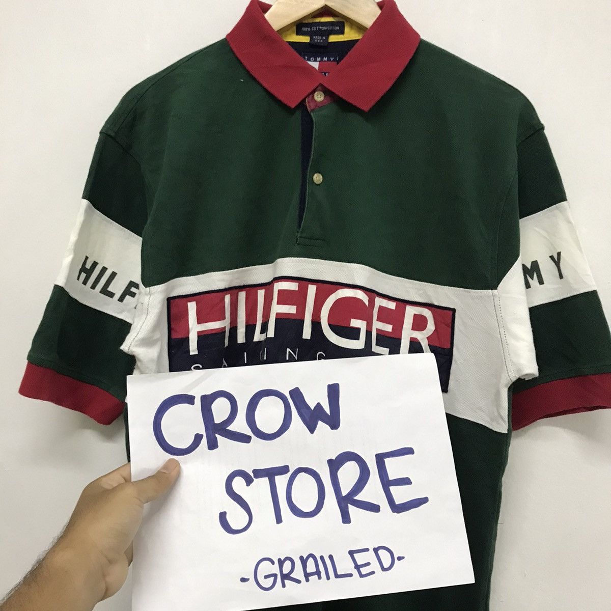 Tommy Hilfiger Vintage Tommy Hilfiger sailing gear big logo polo shirt Size US M / EU 48-50 / 2 - 18 Thumbnail