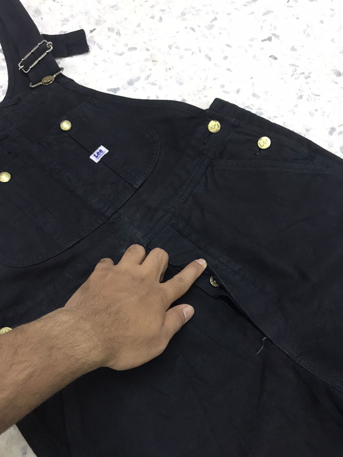 Lee Vintage Lee Work Wear Denim Black Jumpsuit/Coverall Size US 30 / EU 46 - 6 Thumbnail