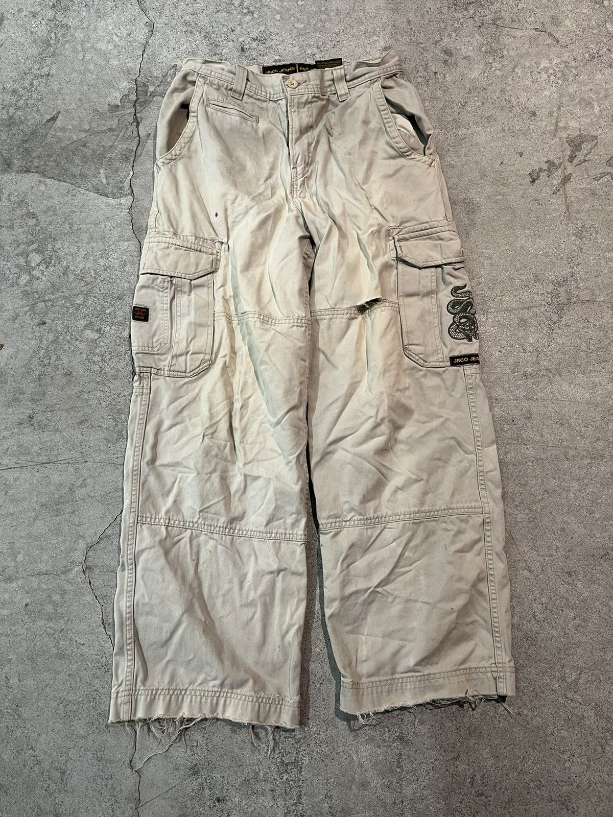 Vintage 90s y2k Baggy Jnco Skater Cargo Pants Size 32x32