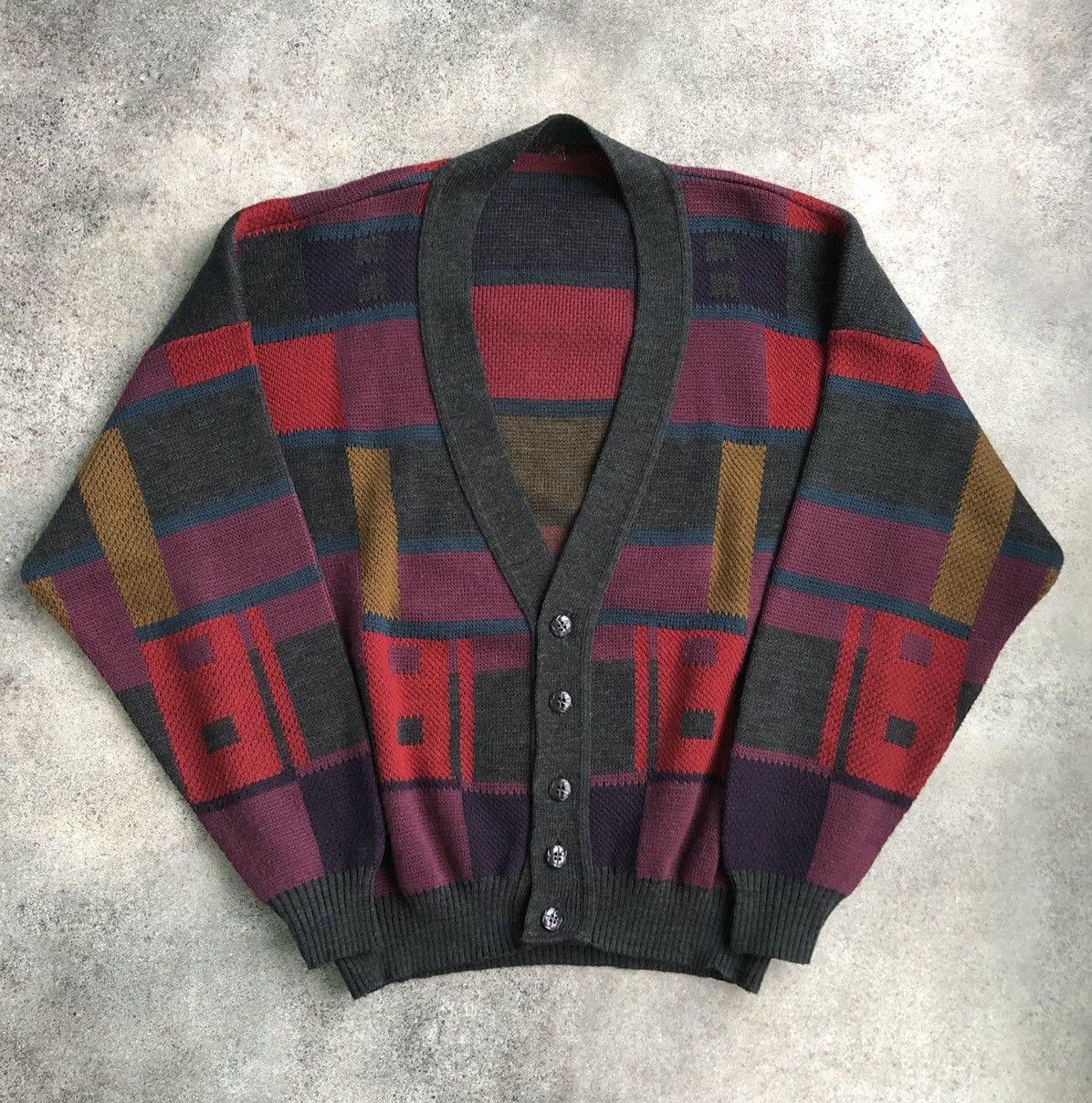 Japanese Brand × Vintage Vintage coloured cardigan Size US L / EU 52-54 / 3 - 1 Thumbnail