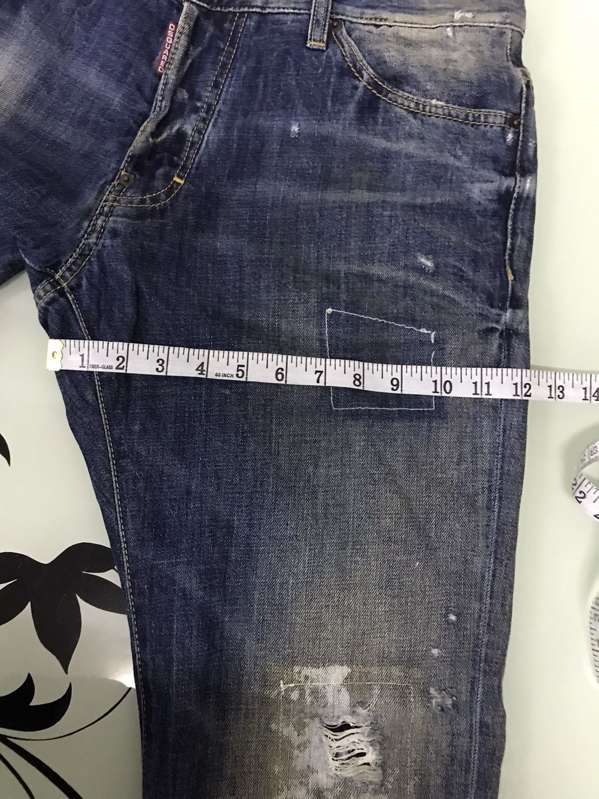 Dsquared2 Vintage Dsquared2 Distressed patchwork denim jeans Size US 35 - 20 Thumbnail