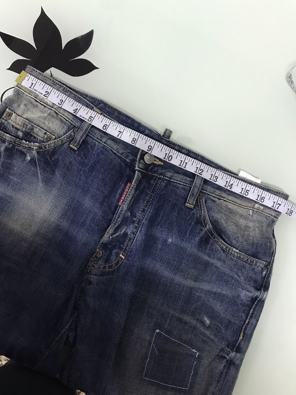 Dsquared2 Vintage Dsquared2 Distressed patchwork denim jeans Size US 35 - 18 Thumbnail