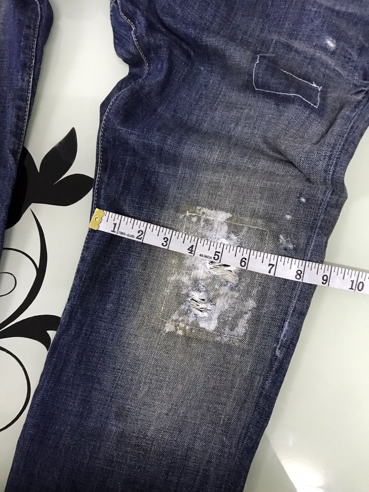 Dsquared2 Vintage Dsquared2 Distressed patchwork denim jeans Size US 35 - 21 Thumbnail