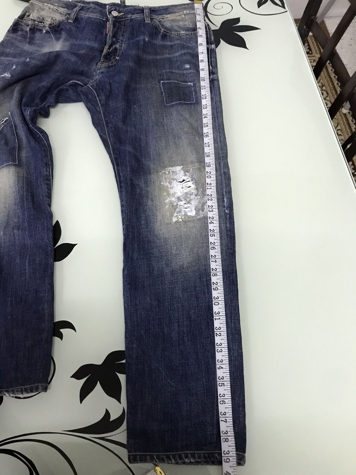 Dsquared2 Vintage Dsquared2 Distressed patchwork denim jeans Size US 35 - 24 Thumbnail
