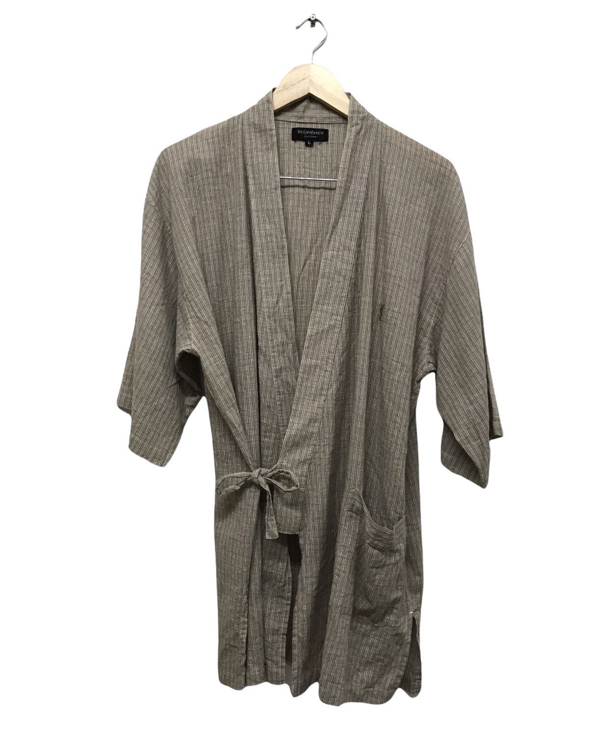 image of YSL Pour Homme x YVES Saint Laurent Pour Home Kimono in Brown, Men's (Size Large)