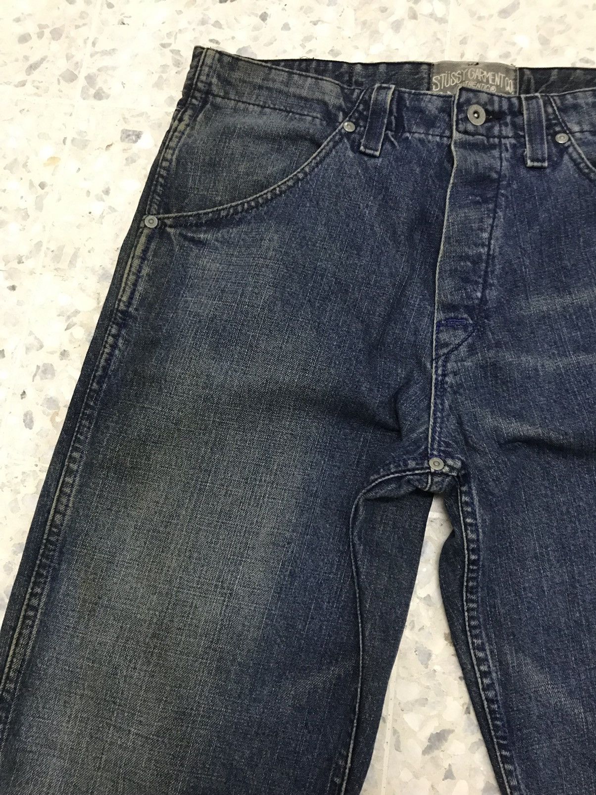 Stussy Rare❗️Vintage Stussy made in canada loose cut denim Size US 35 - 4 Thumbnail