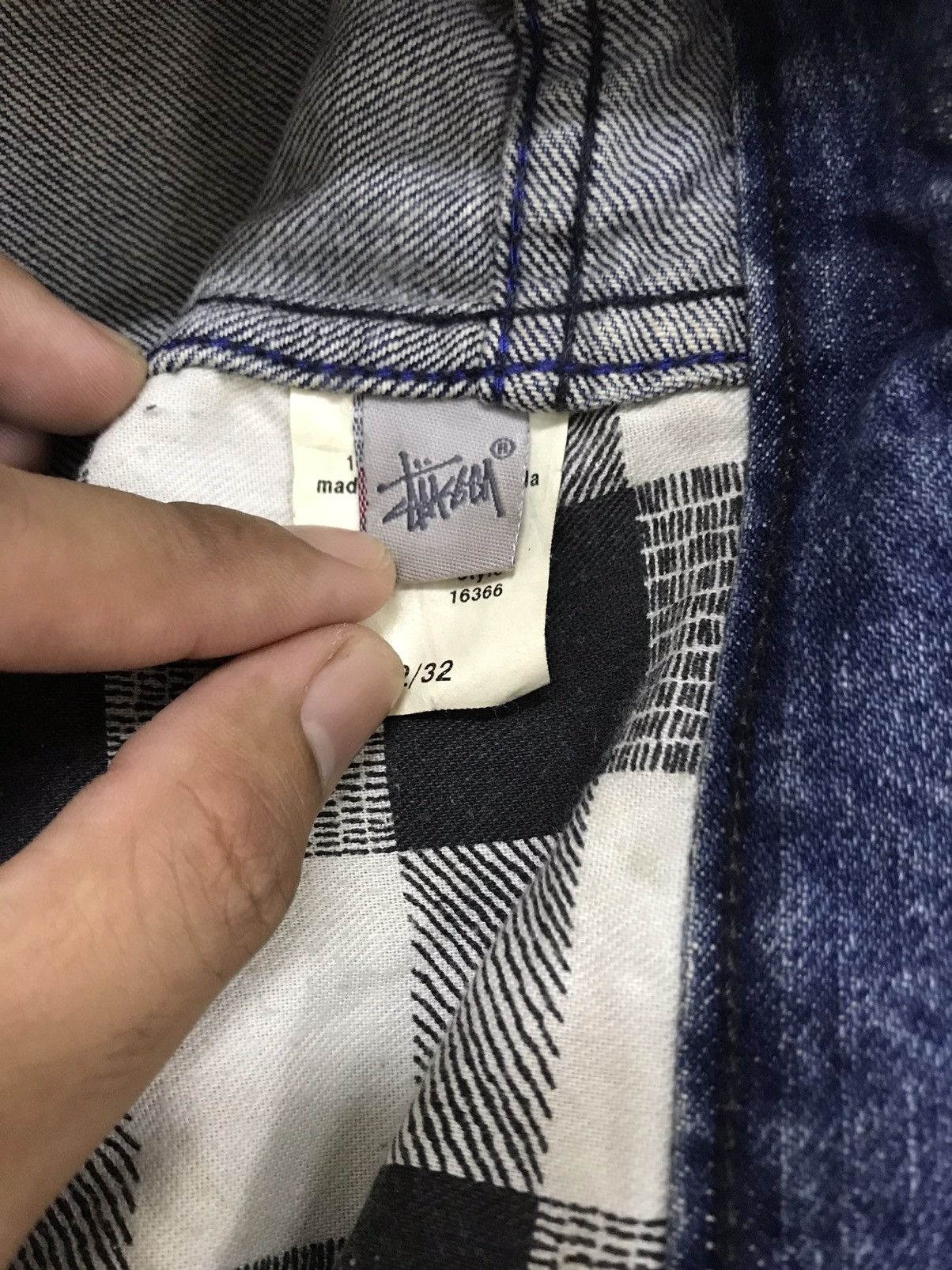 Stussy Rare❗️Vintage Stussy made in canada loose cut denim Size US 35 - 13 Thumbnail