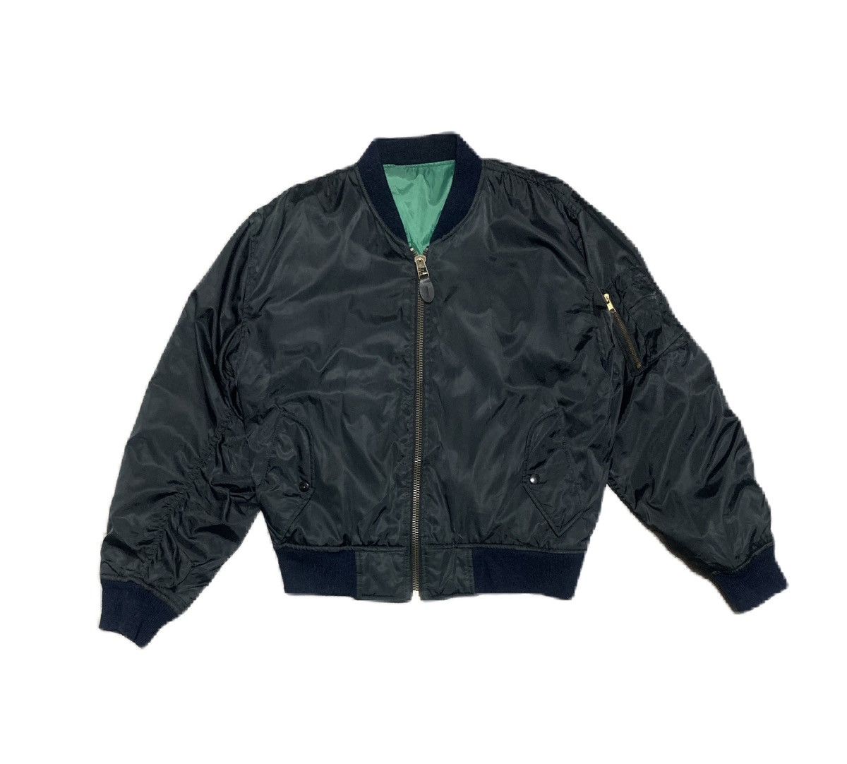 Japanese Brand Trashed Vintage Reversible Bomber Jacket Size US M / EU 48-50 / 2 - 1 Thumbnail