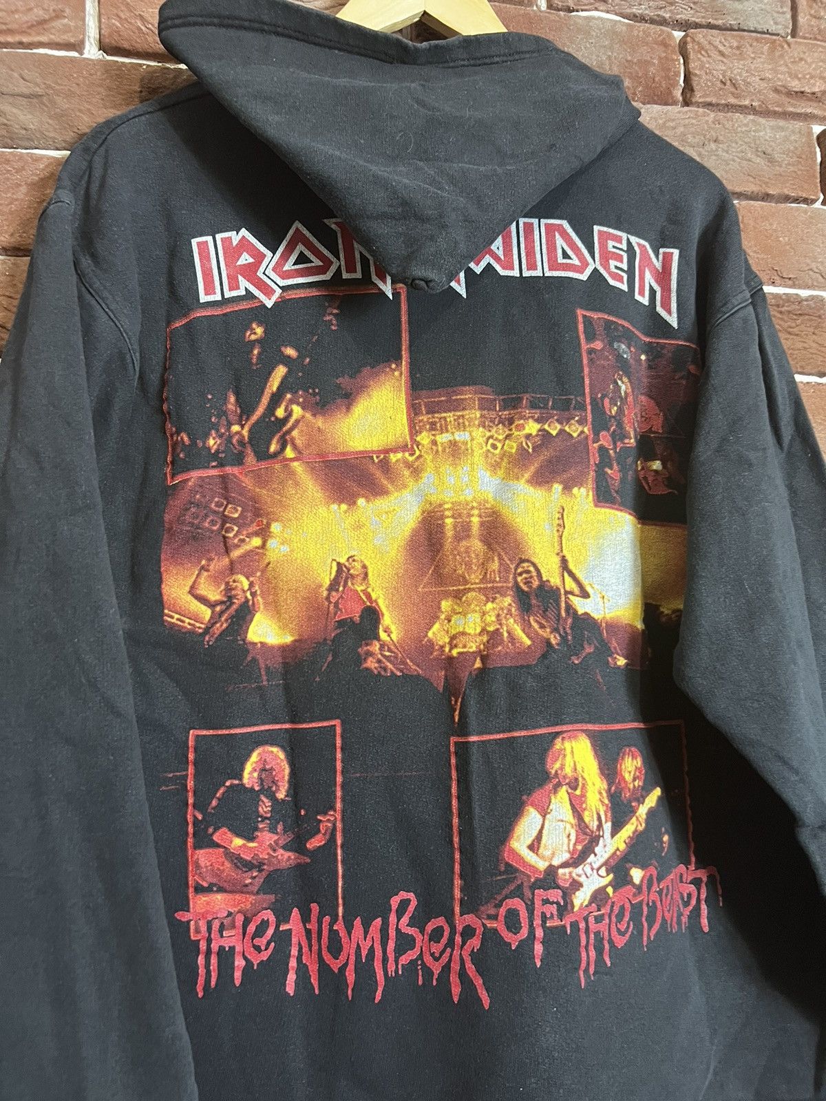 Band Tees Rare 90s Iron Maiden The Number Of Beast Metal Hoodie Size US L / EU 52-54 / 3 - 4 Thumbnail