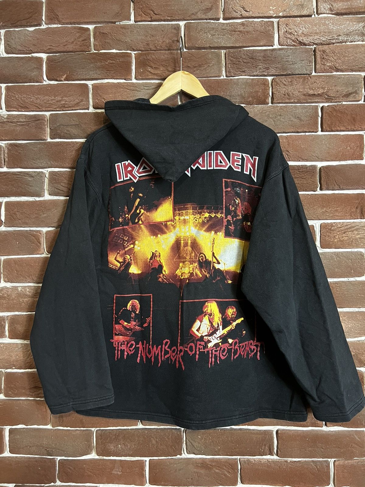 Band Tees Rare 90s Iron Maiden The Number Of Beast Metal Hoodie Size US L / EU 52-54 / 3 - 2 Thumbnail