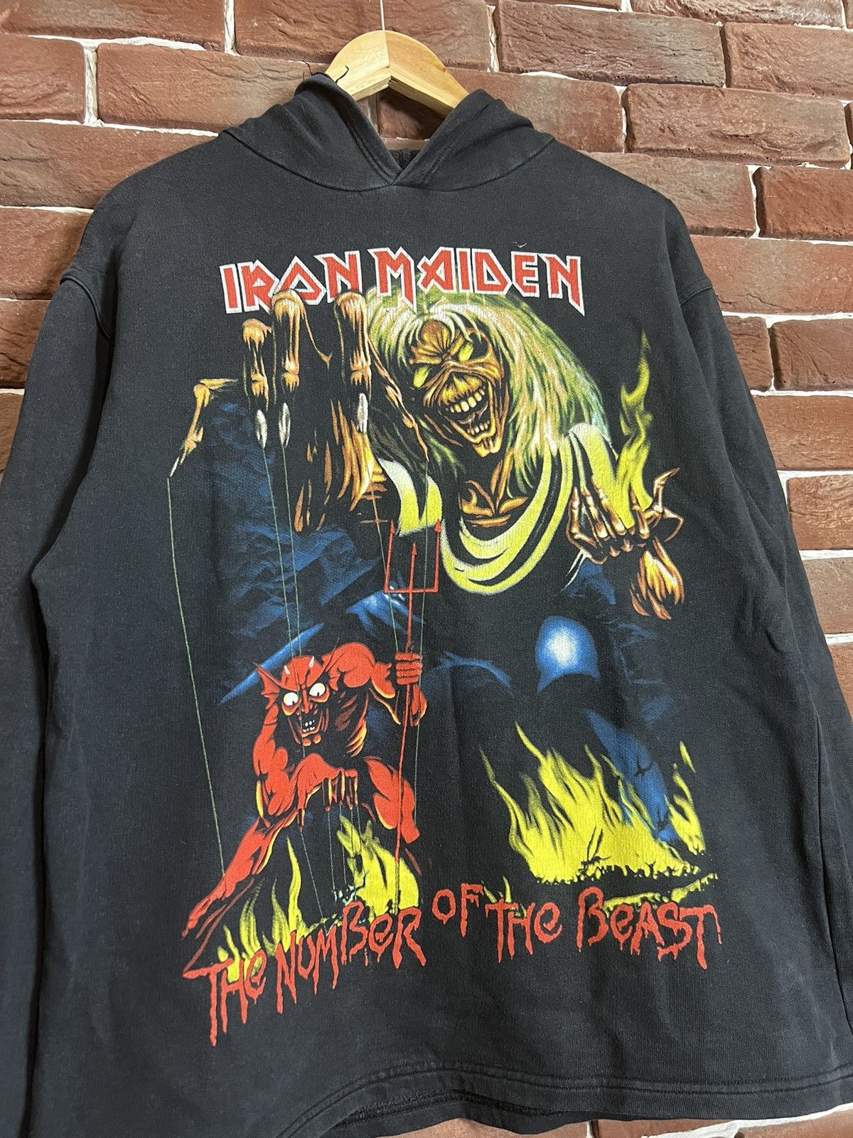 Band Tees Rare 90s Iron Maiden The Number Of Beast Metal Hoodie Size US L / EU 52-54 / 3 - 3 Thumbnail