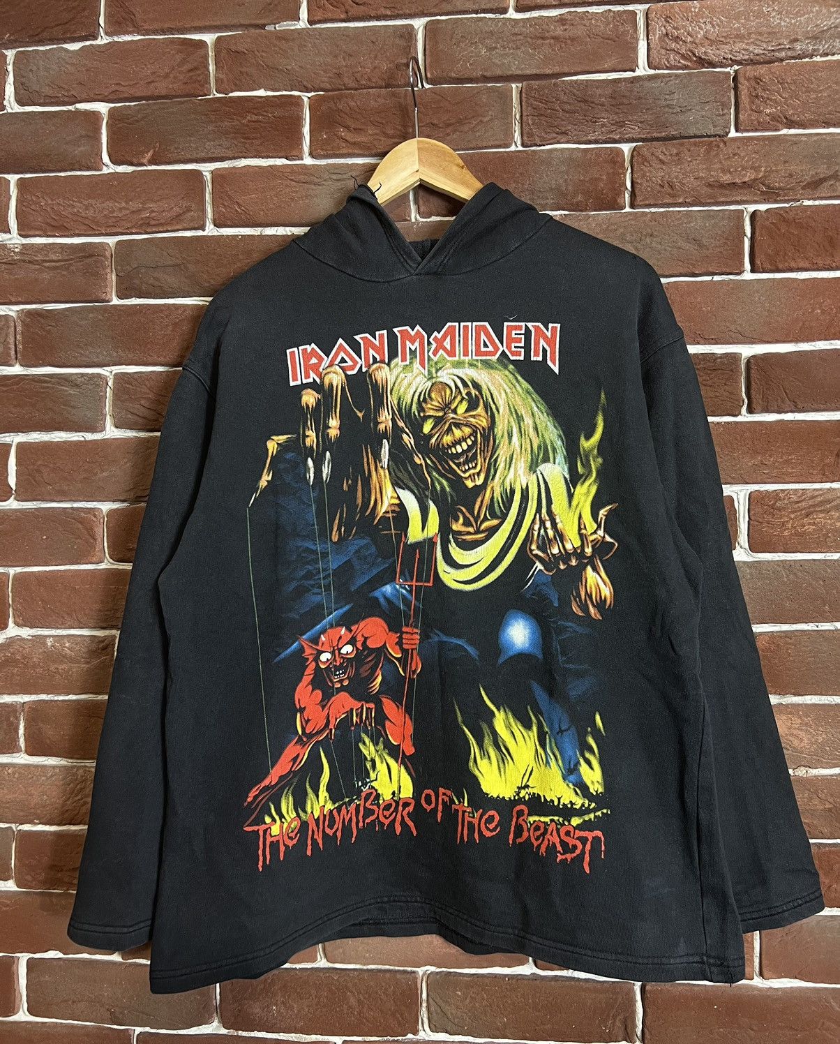 Band Tees Rare 90s Iron Maiden The Number Of Beast Metal Hoodie Size US L / EU 52-54 / 3 - 1 Thumbnail