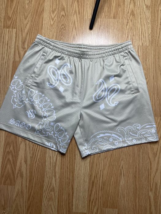 Vintage Sago Studios Shorts Cream Paisley Size Large | Grailed