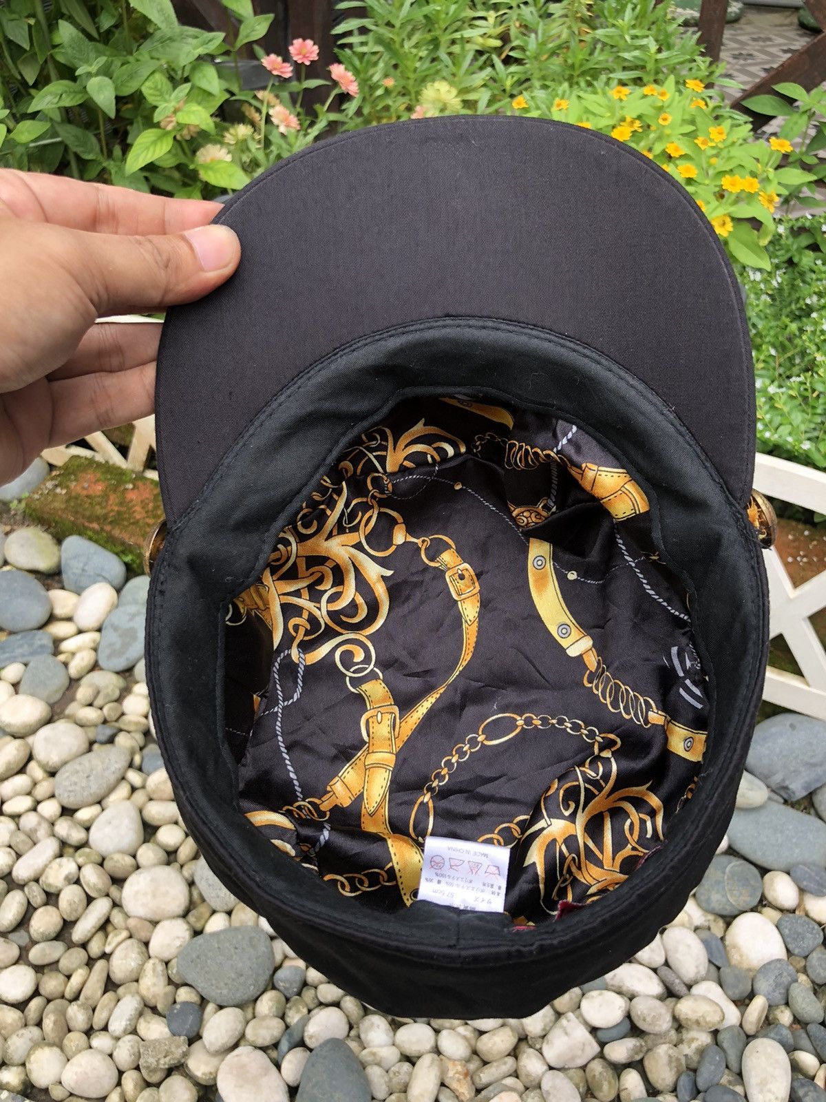 Japanese Brand CHAIN DECOR BAKER BOY MILITARY HAT CAP BY SBY HAPPYSISTER Size ONE SIZE - 7 Thumbnail