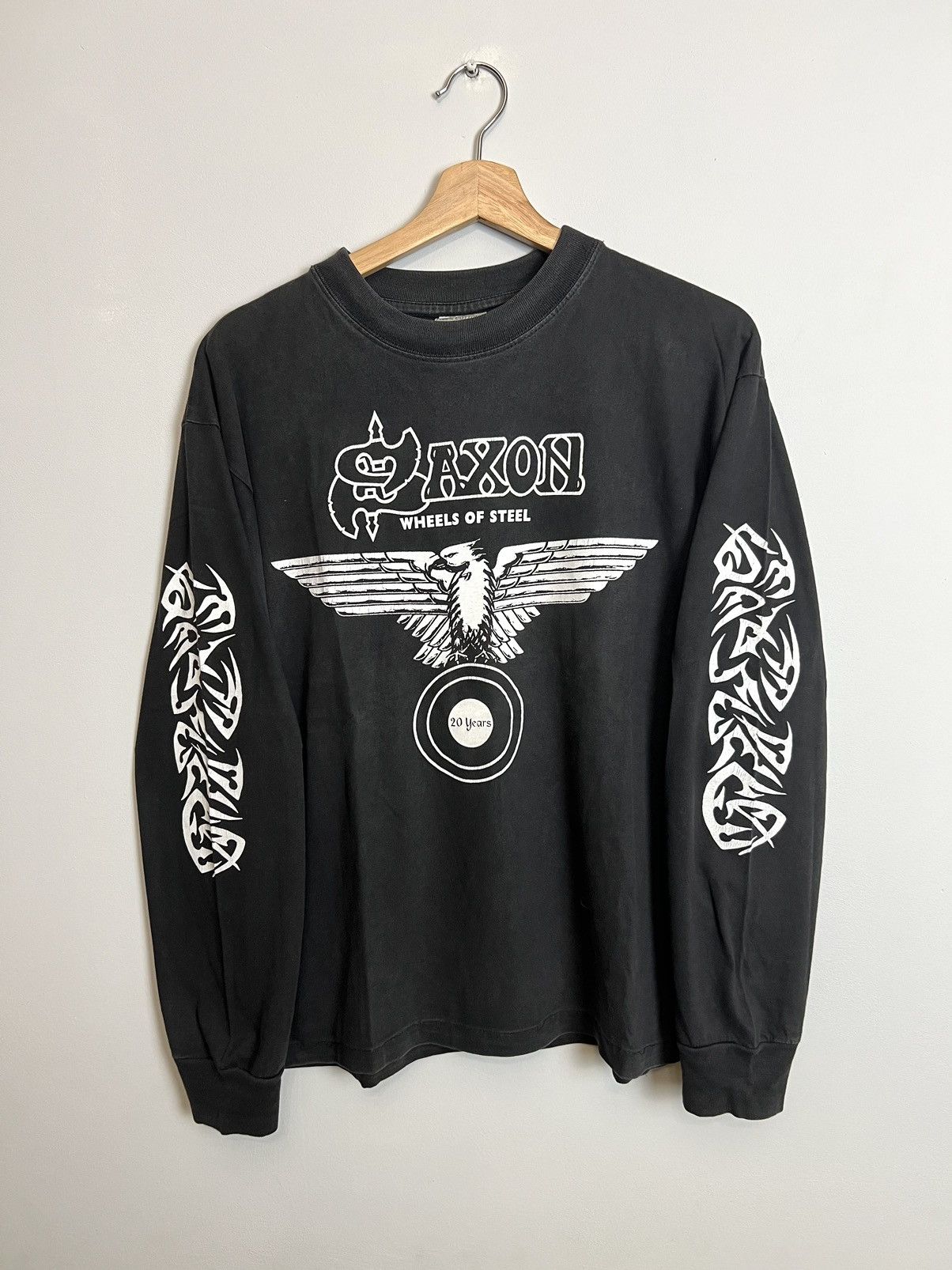 Band Tees Rare Vintage 2000 Saxon Wheels Of Steel Heavy Metal Band Tee Size US L / EU 52-54 / 3 - 1 Thumbnail