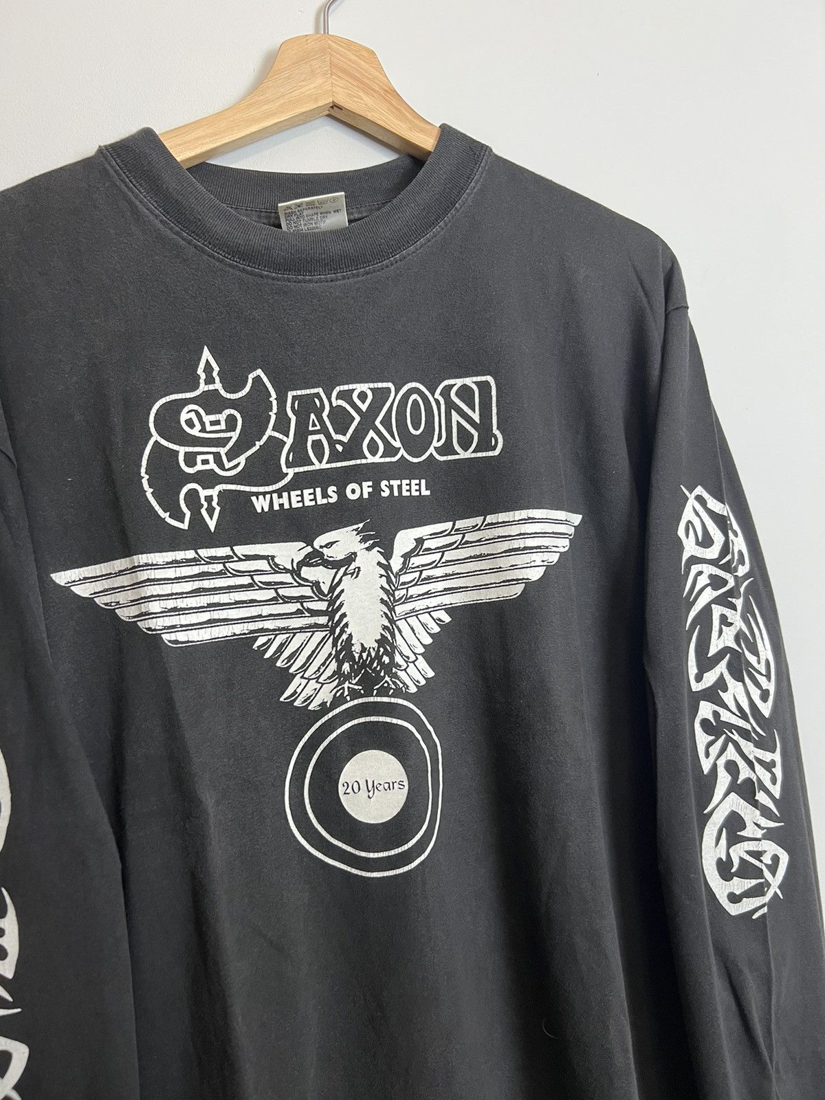 Band Tees Rare Vintage 2000 Saxon Wheels Of Steel Heavy Metal Band Tee Size US L / EU 52-54 / 3 - 3 Thumbnail