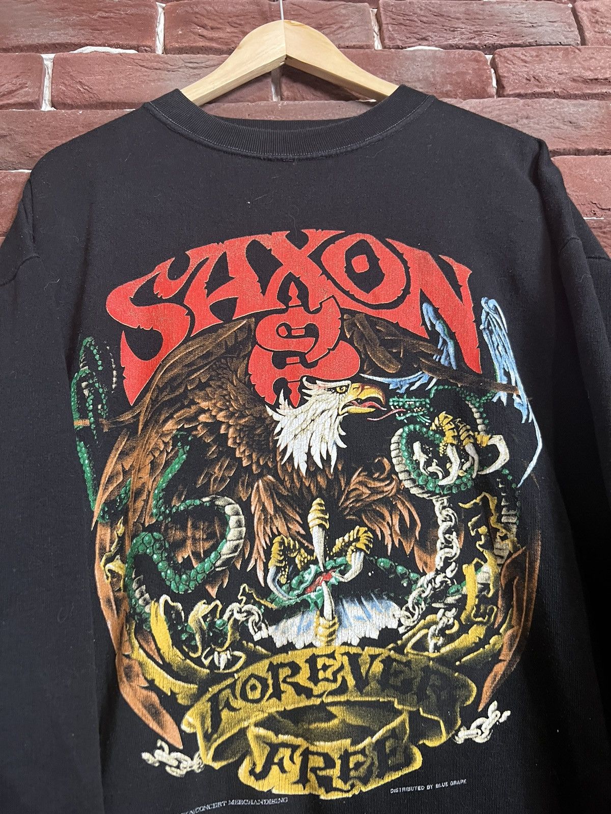 Band Tees Rare Vintage 1993 Saxon Forever Heavy Metal Band Crewneck Size US XL / EU 56 / 4 - 3 Thumbnail