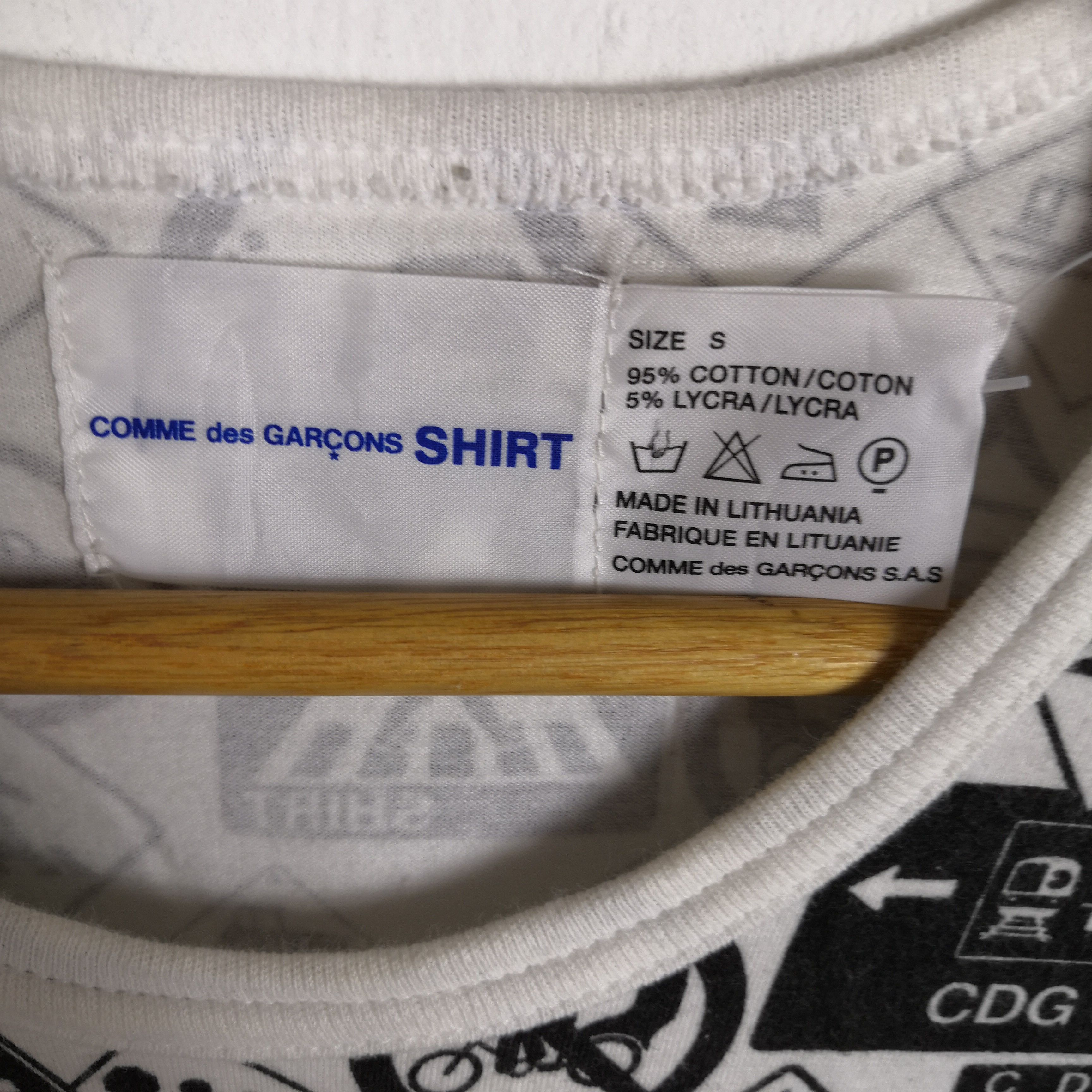 Comme des Garcons × Vintage Comme des Garcon Shirt T Shirt Overprint Signage Tee Size US S / EU 44-46 / 1 - 8 Thumbnail
