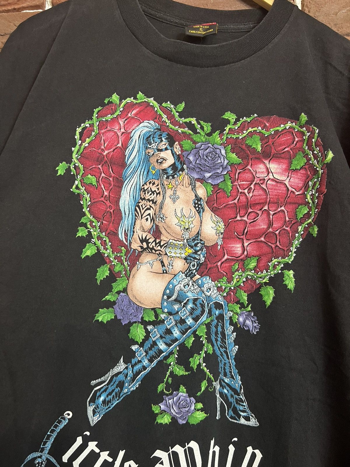 Band Tees Rare Vintage 90s Danzig Little Whip Horror Punk Band Tee Size US XL / EU 56 / 4 - 4 Thumbnail