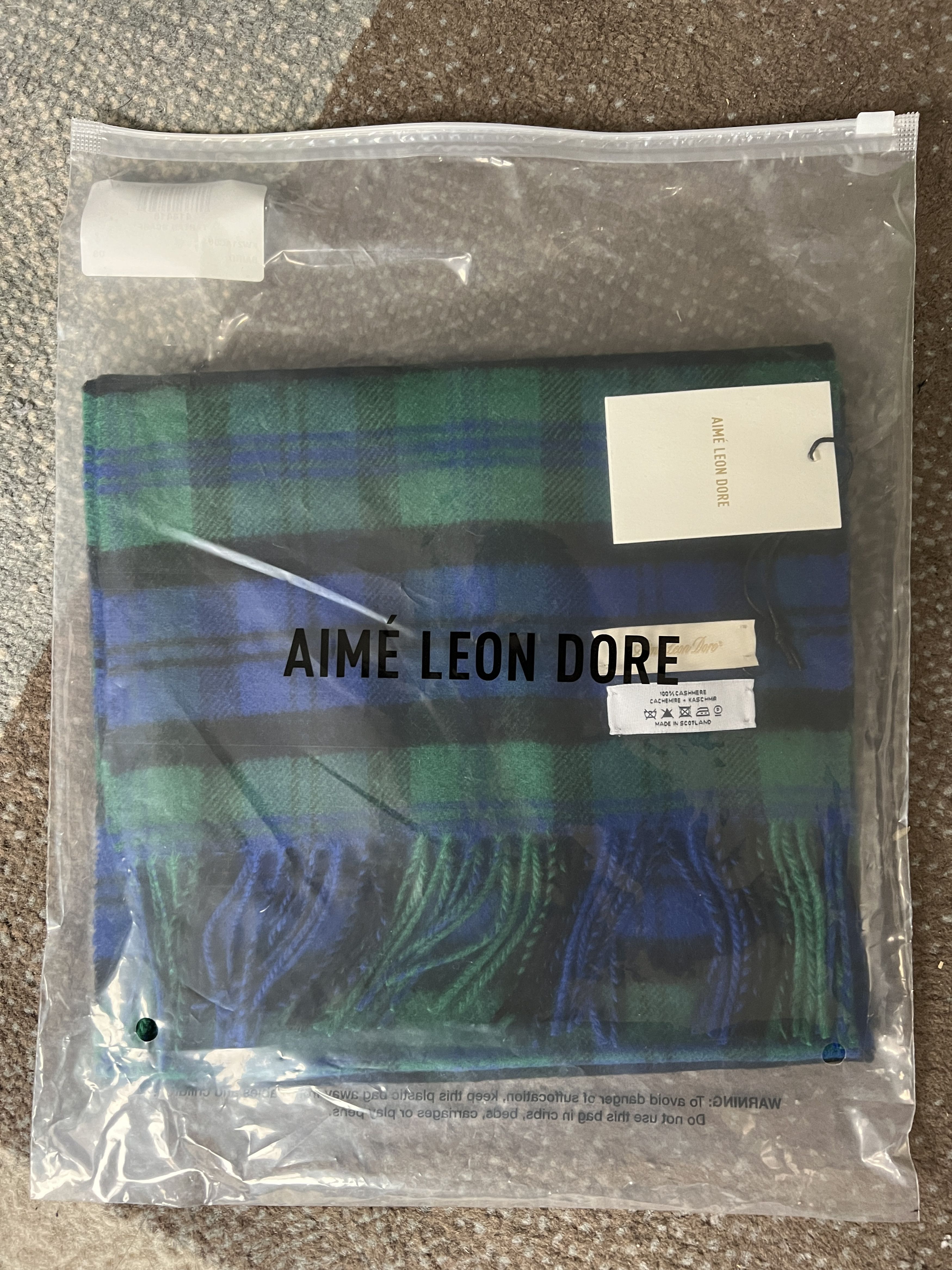 Aime Leon Dore NEW Aime Leon Dore Tartan Cashmere Scarf multicolor Size ONE SIZE - 2 Thumbnail