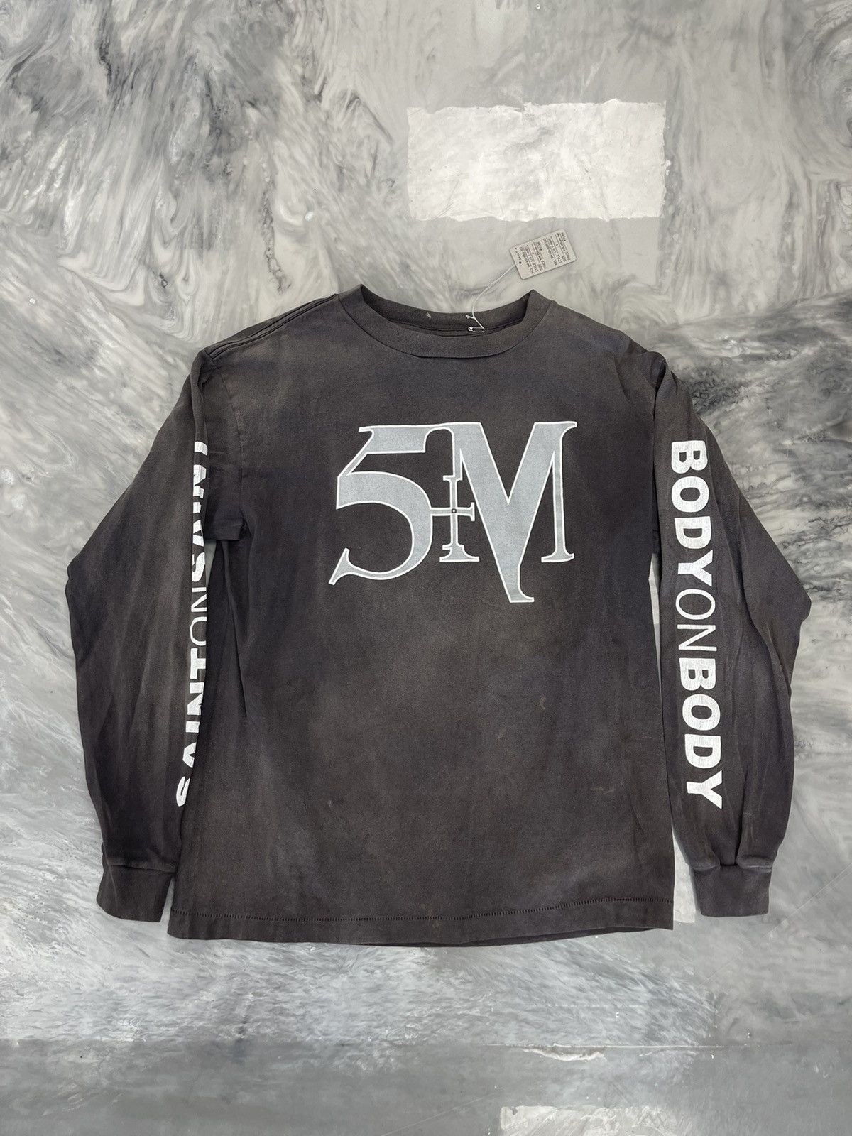 image of Denim Tears x Readymade Saint Michael Readymade S+M Long Sleeve Tee in Black, Men's (Size Small)