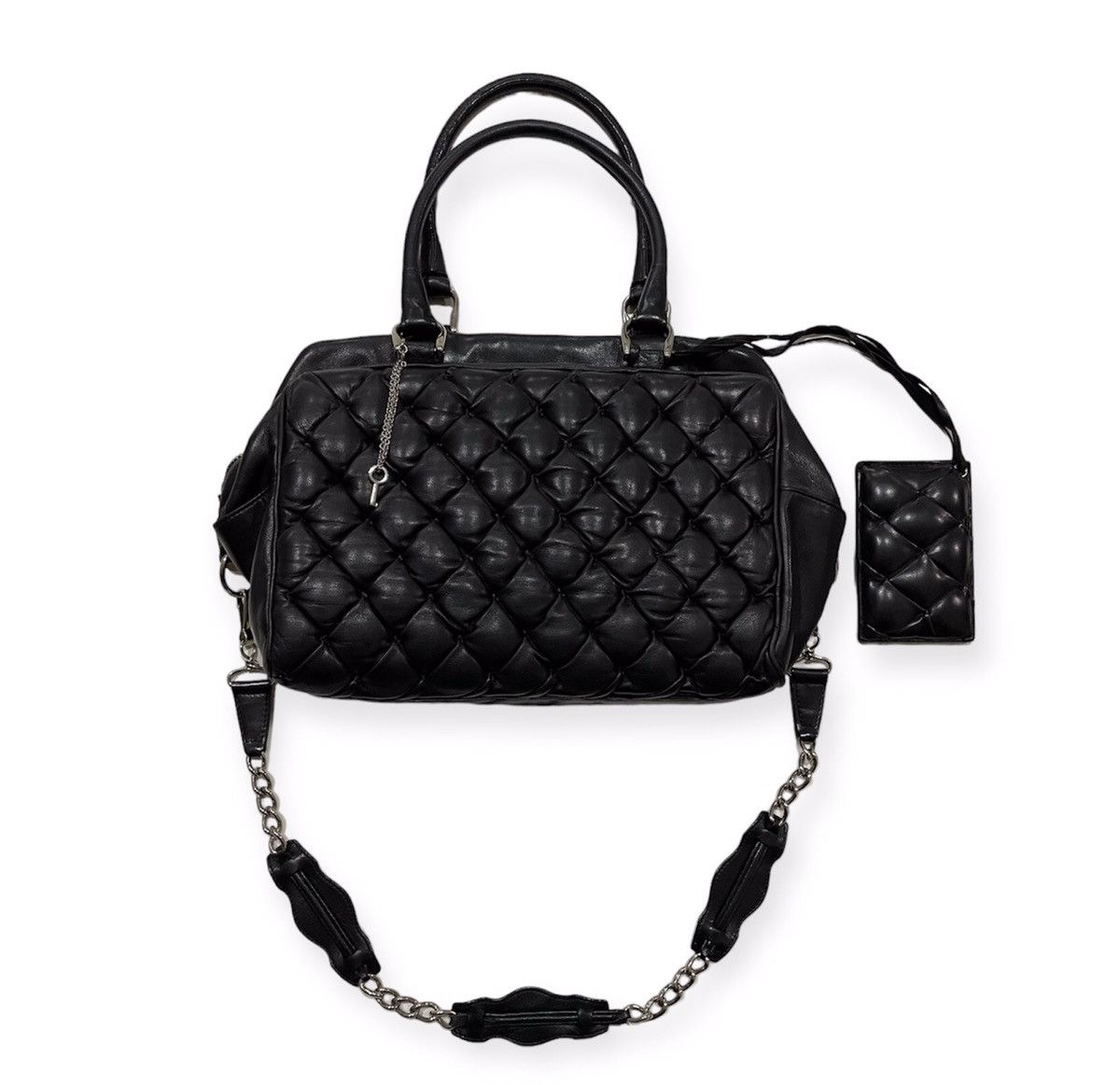 image of Balenciaga Quilted Leather Matelassé Bag in Black, Women's