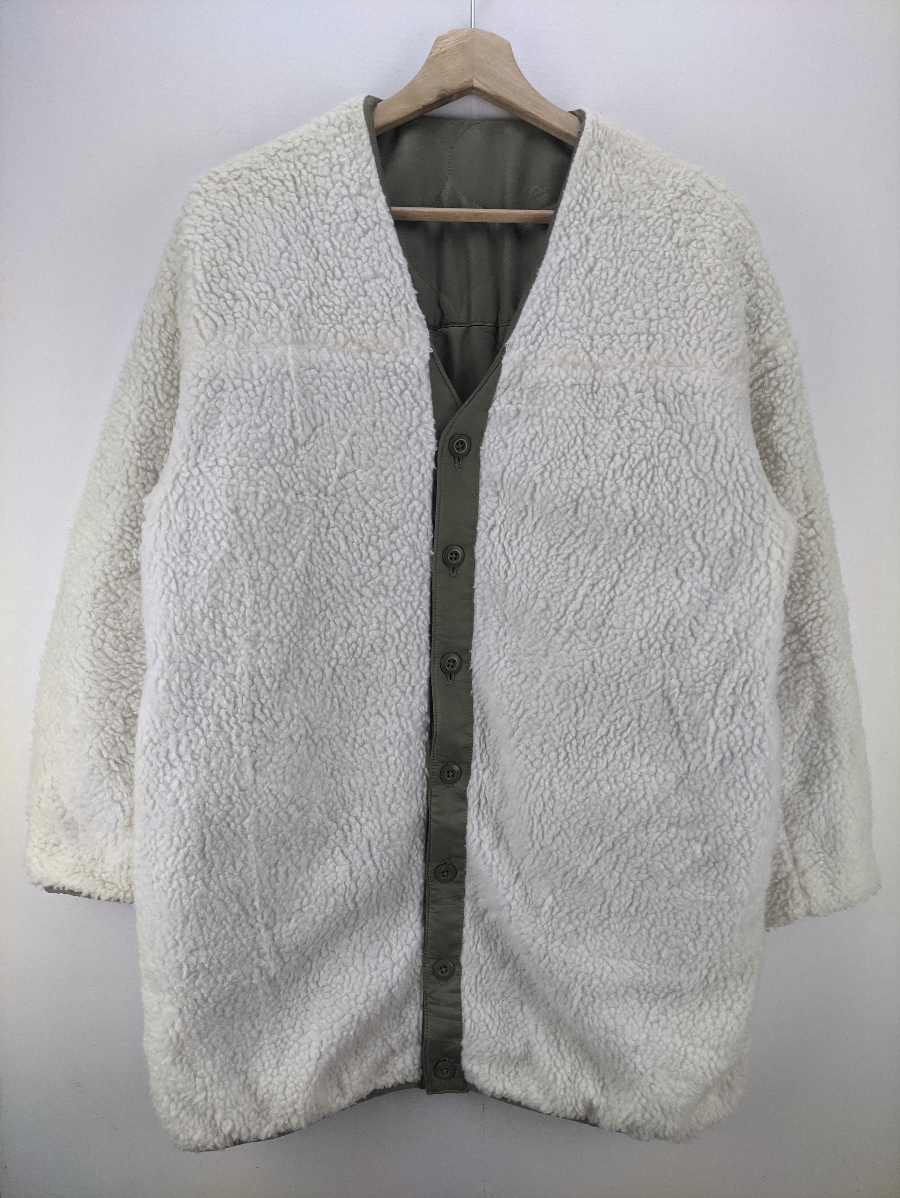Japanese Brand Steals🔥Sherpa Quilted Cardigan Jacket Reversible Size L / US 10 / IT 46 - 8 Thumbnail