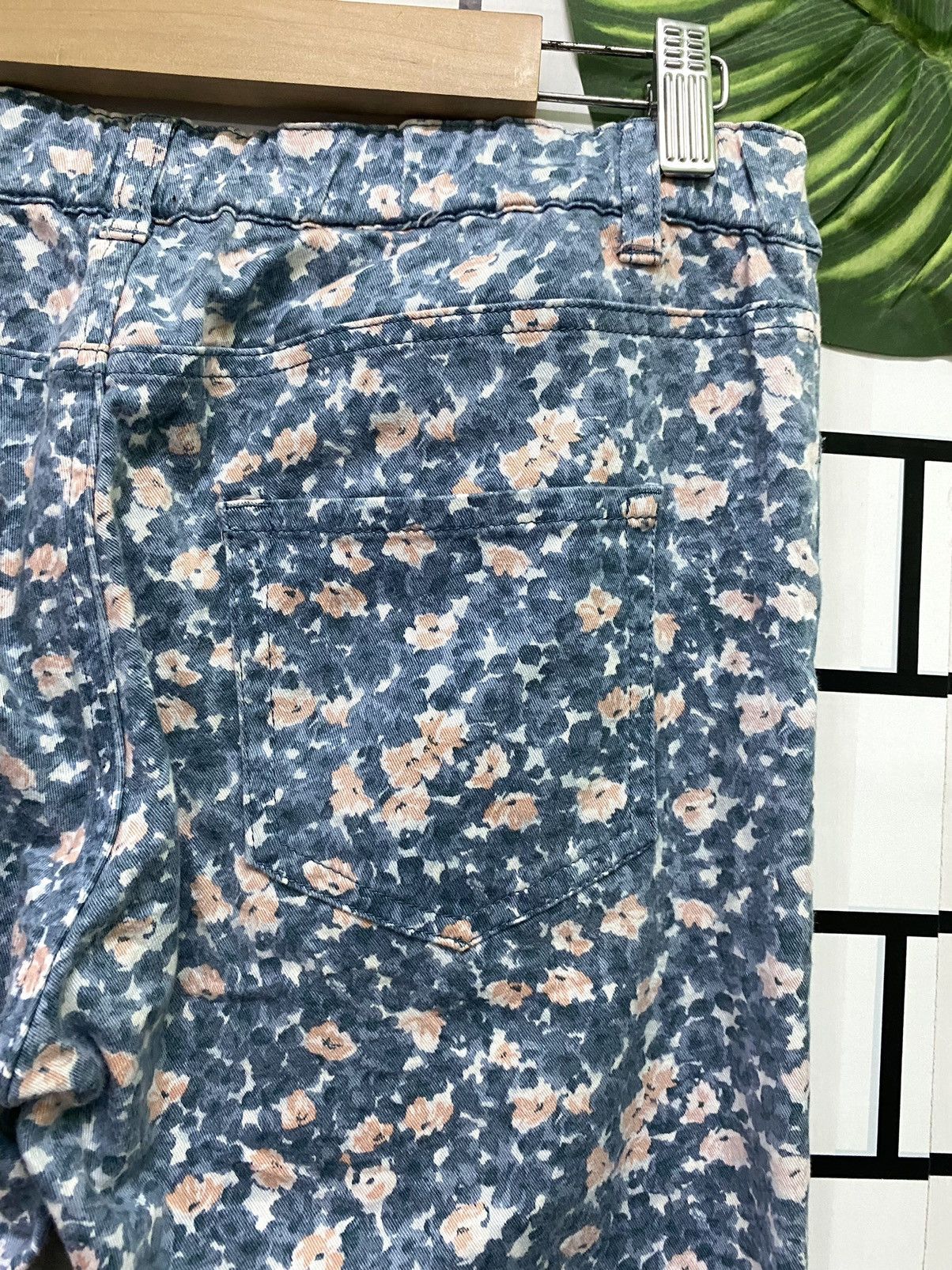 Designer × Japanese Brand Floral Japan Made CLAIRE MELROSE Low Rise Pants Size US 28 / EU 44 - 13 Thumbnail