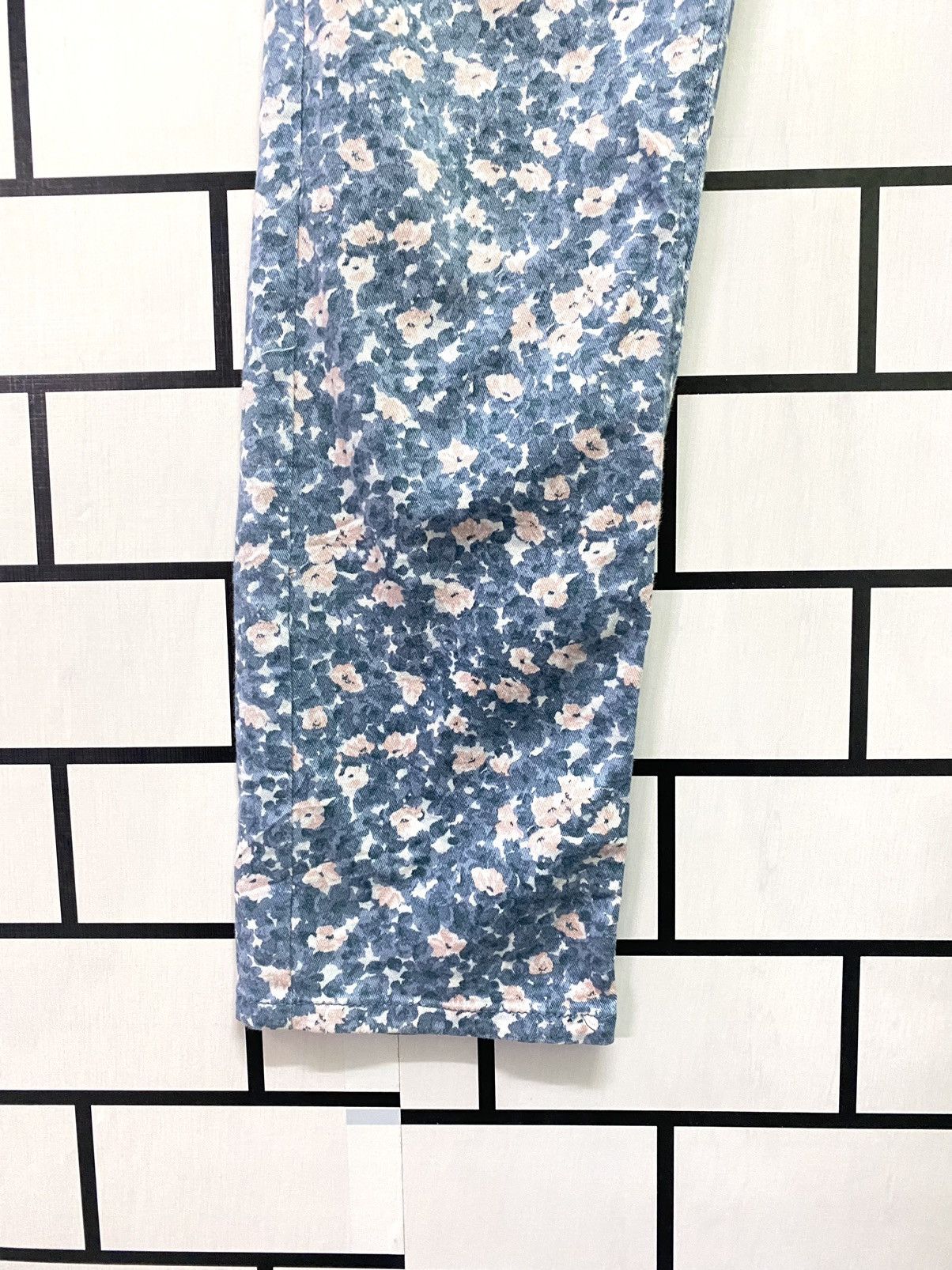 Designer × Japanese Brand Floral Japan Made CLAIRE MELROSE Low Rise Pants Size US 28 / EU 44 - 7 Thumbnail