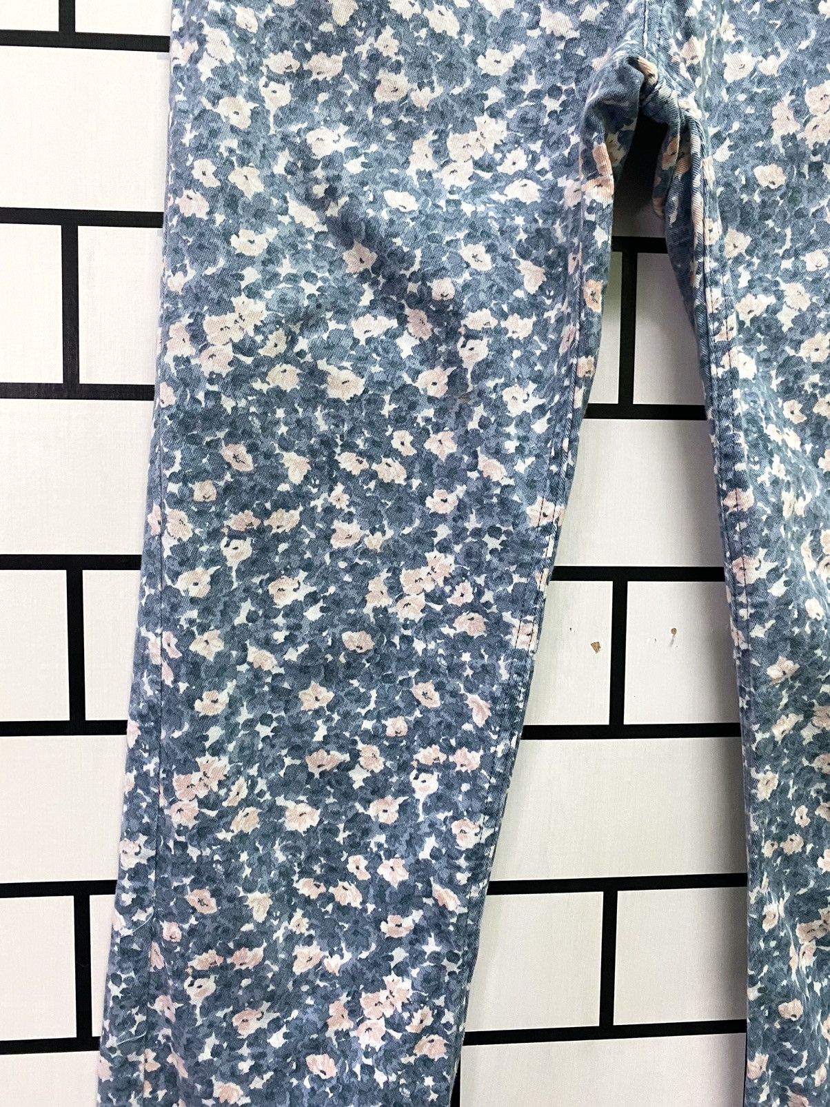 Designer × Japanese Brand Floral Japan Made CLAIRE MELROSE Low Rise Pants Size US 28 / EU 44 - 6 Thumbnail