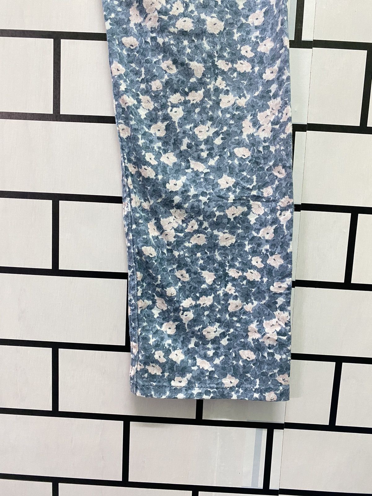 Designer × Japanese Brand Floral Japan Made CLAIRE MELROSE Low Rise Pants Size US 28 / EU 44 - 17 Thumbnail