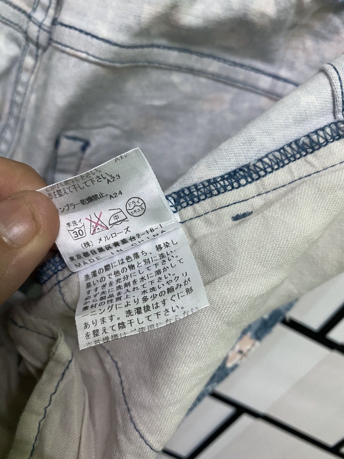 Designer × Japanese Brand Floral Japan Made CLAIRE MELROSE Low Rise Pants Size US 28 / EU 44 - 20 Thumbnail