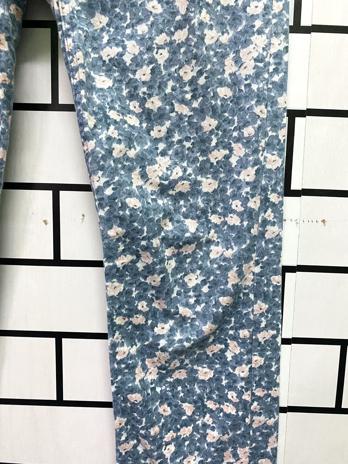 Designer × Japanese Brand Floral Japan Made CLAIRE MELROSE Low Rise Pants Size US 28 / EU 44 - 8 Thumbnail