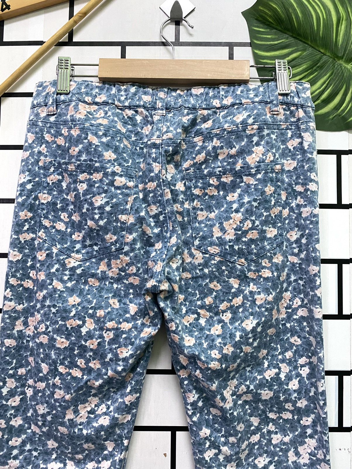 Designer × Japanese Brand Floral Japan Made CLAIRE MELROSE Low Rise Pants Size US 28 / EU 44 - 11 Thumbnail