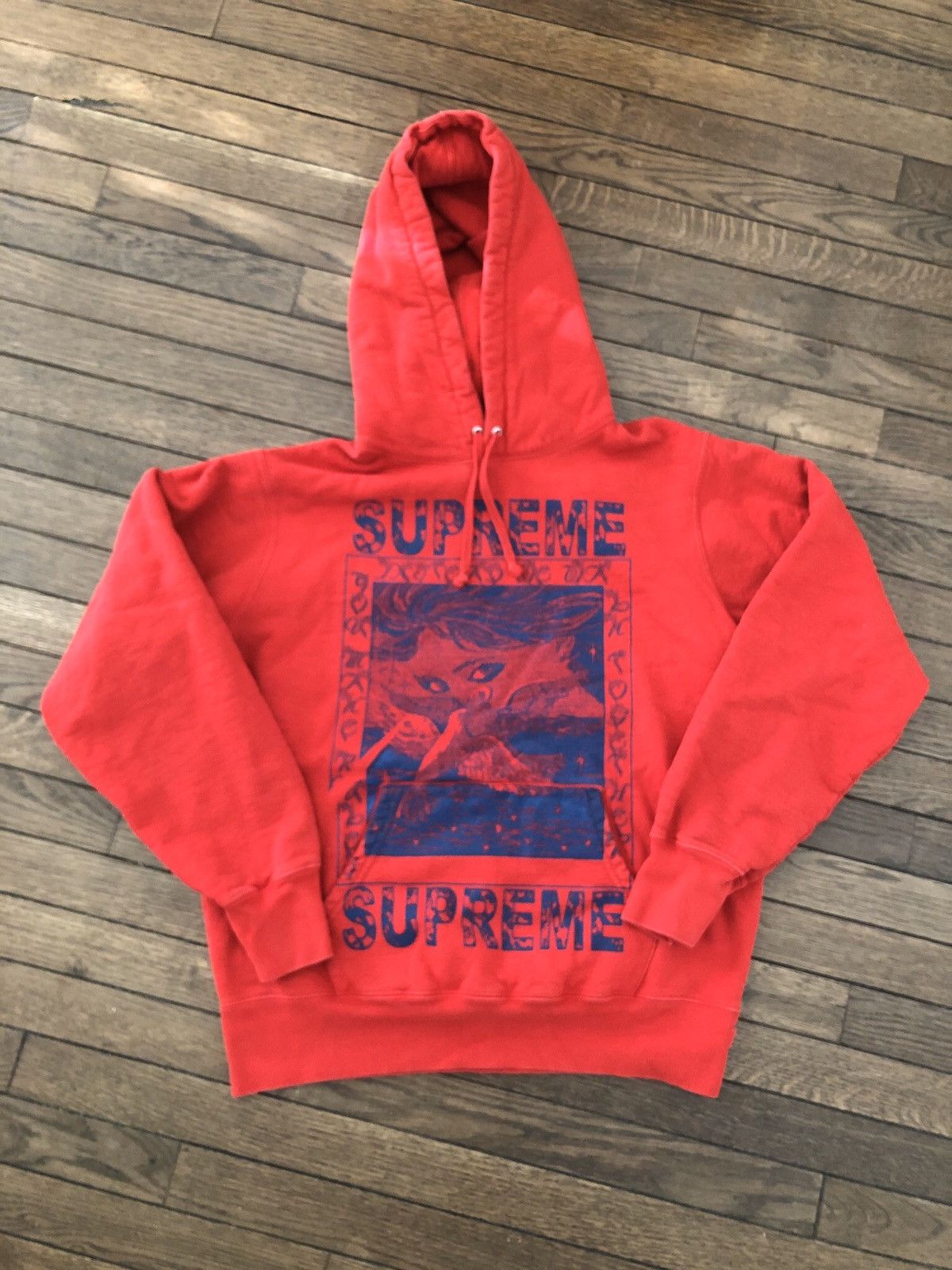 Supreme Supreme Red Doves Lady Sweatshirt blood ? bird eyes 