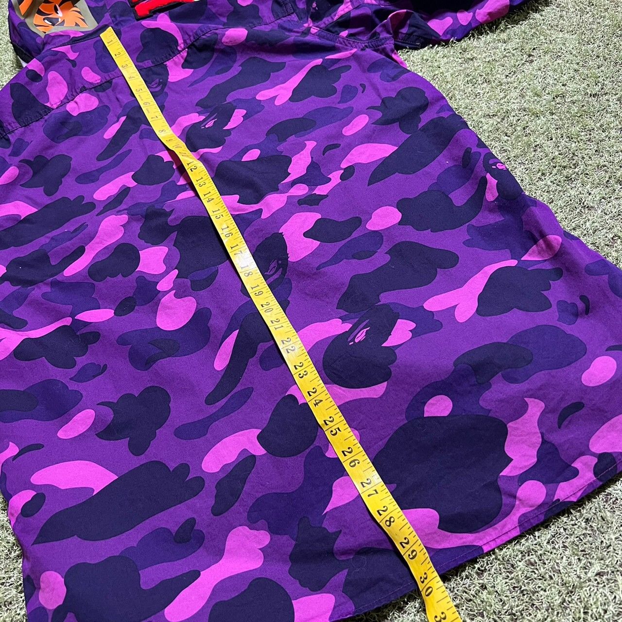Bape BAPE shark full button long sleeve shirts purple camo Size US M / EU 48-50 / 2 - 11 Thumbnail