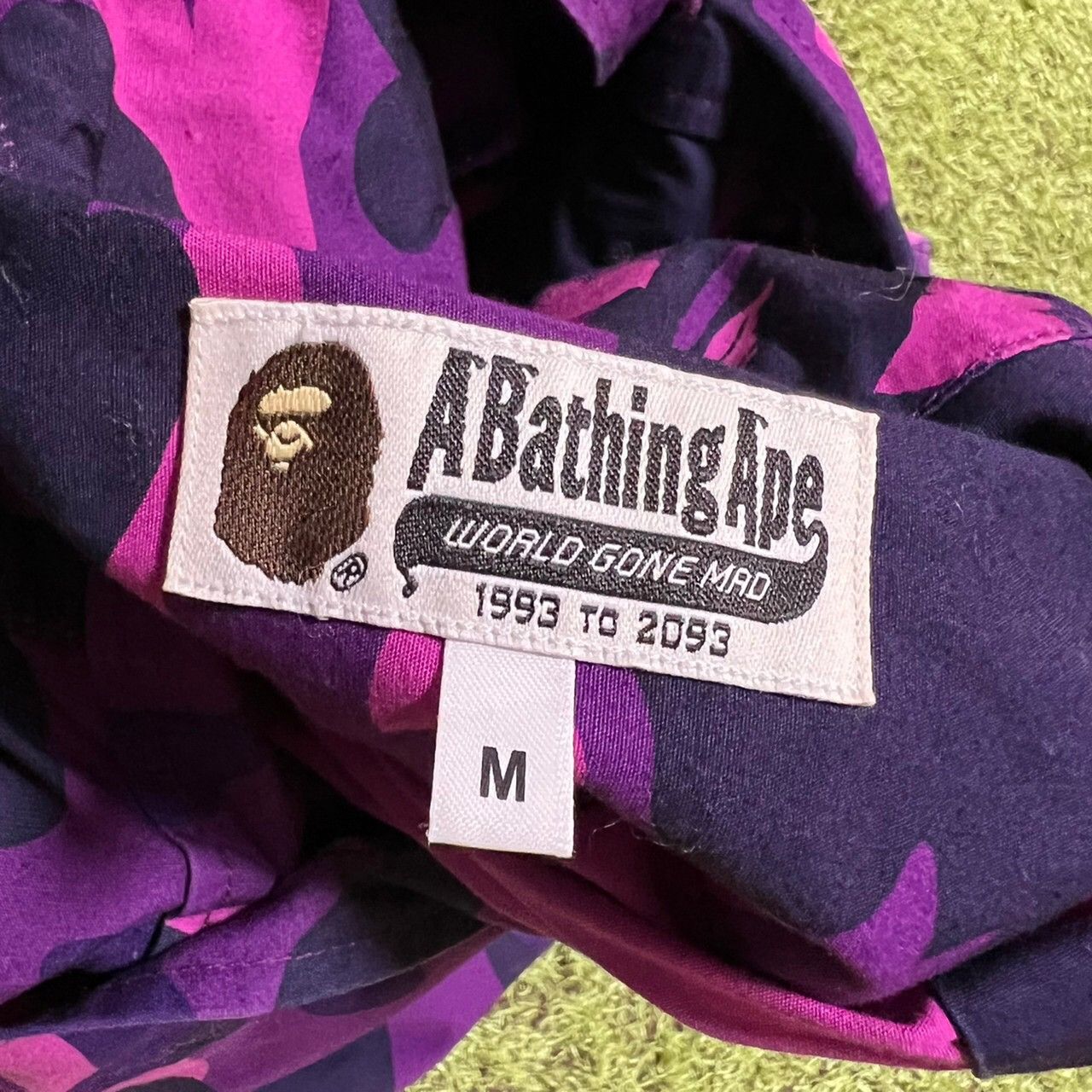 Bape BAPE shark full button long sleeve shirts purple camo Size US M / EU 48-50 / 2 - 7 Thumbnail