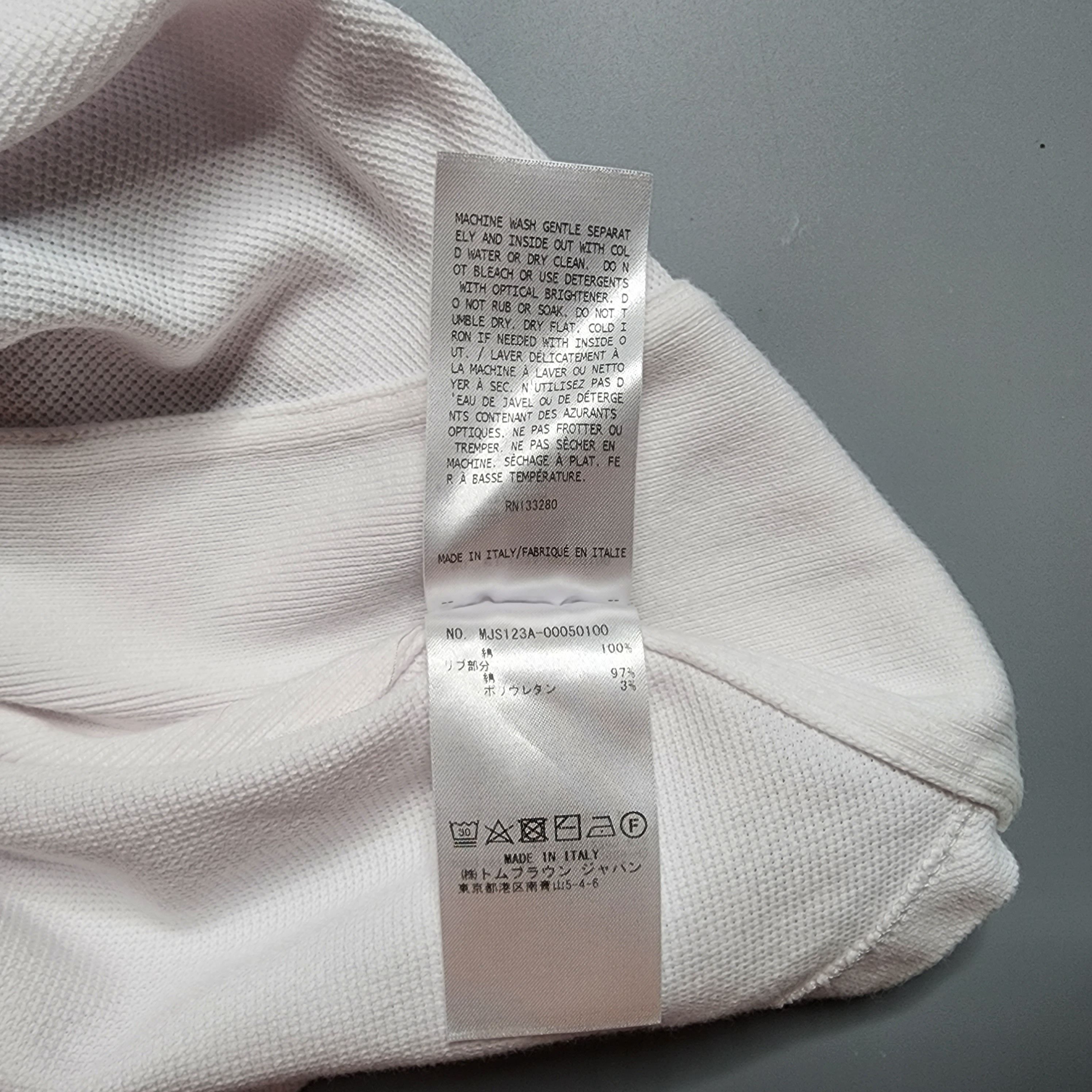 Thom Browne Thom Browne - Side Four Bar Pique T-Shirt Size US XS / EU 42 / 0 - 6 Thumbnail