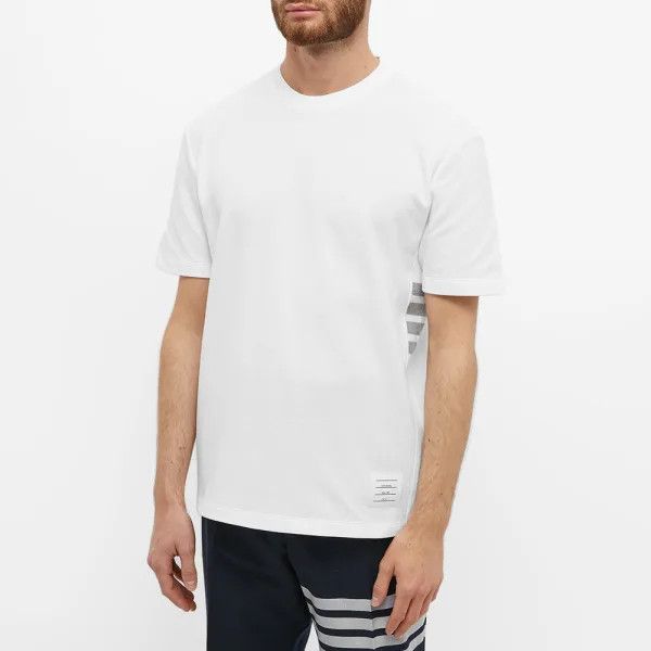 Thom Browne Thom Browne - Side Four Bar Pique T-Shirt Size US XS / EU 42 / 0 - 8 Thumbnail