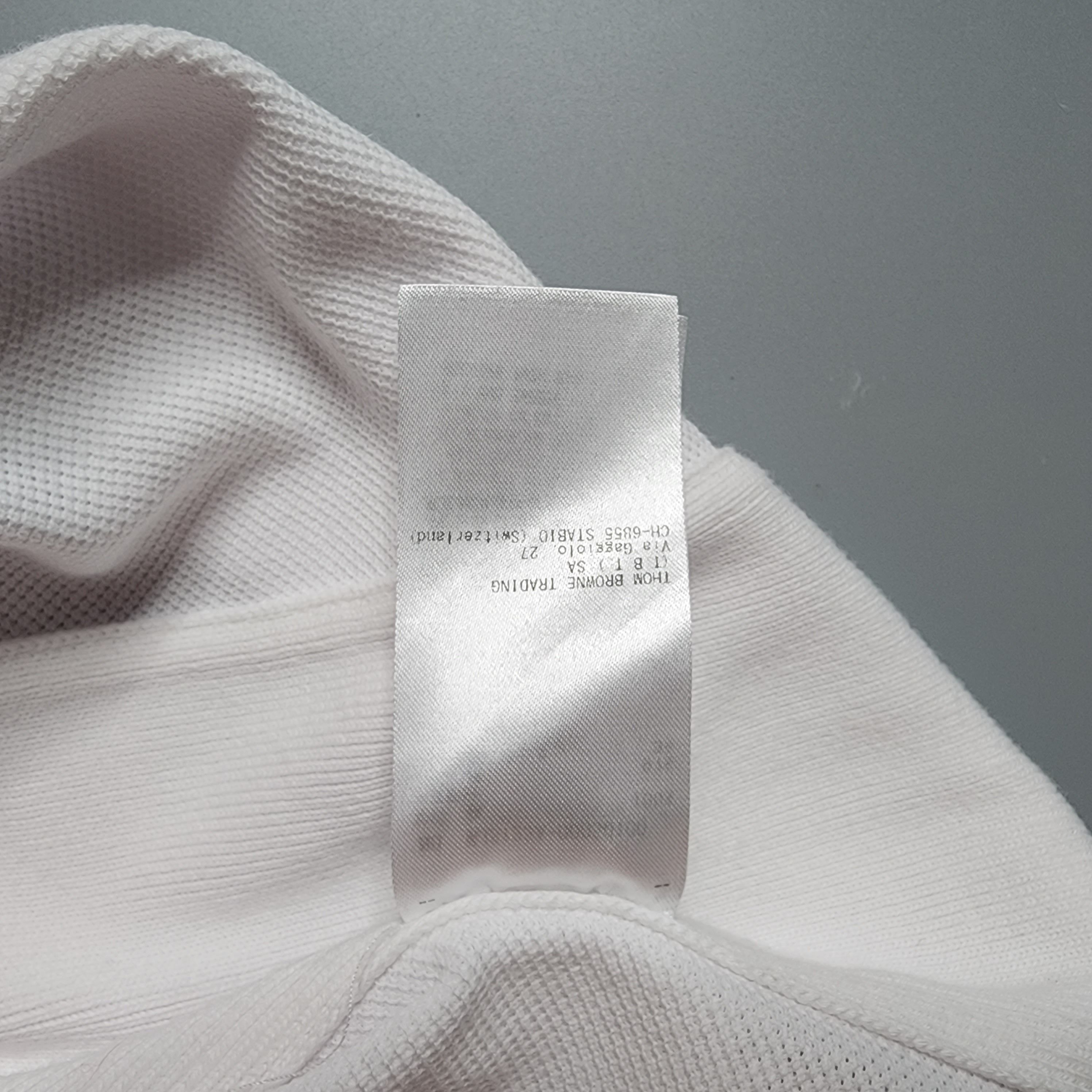 Thom Browne Thom Browne - Side Four Bar Pique T-Shirt Size US XS / EU 42 / 0 - 7 Thumbnail