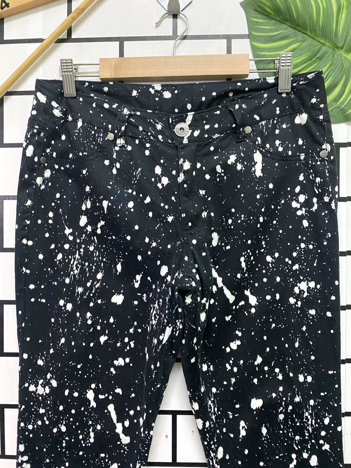 Designer × Japanese Brand Japan Made Black Acids Wash Nice Design Pants Size US 30 / EU 46 - 3 Thumbnail