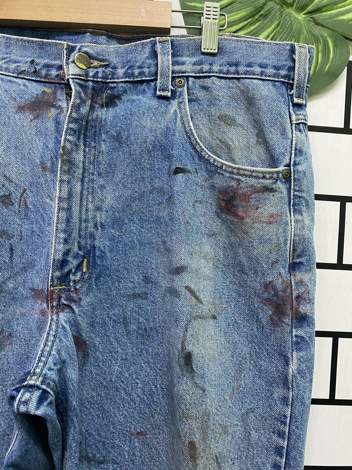 Vintage CARHARTT Dirty Paint Splashed Distressed Denim Jeans Size US 36 / EU 52 - 5 Thumbnail