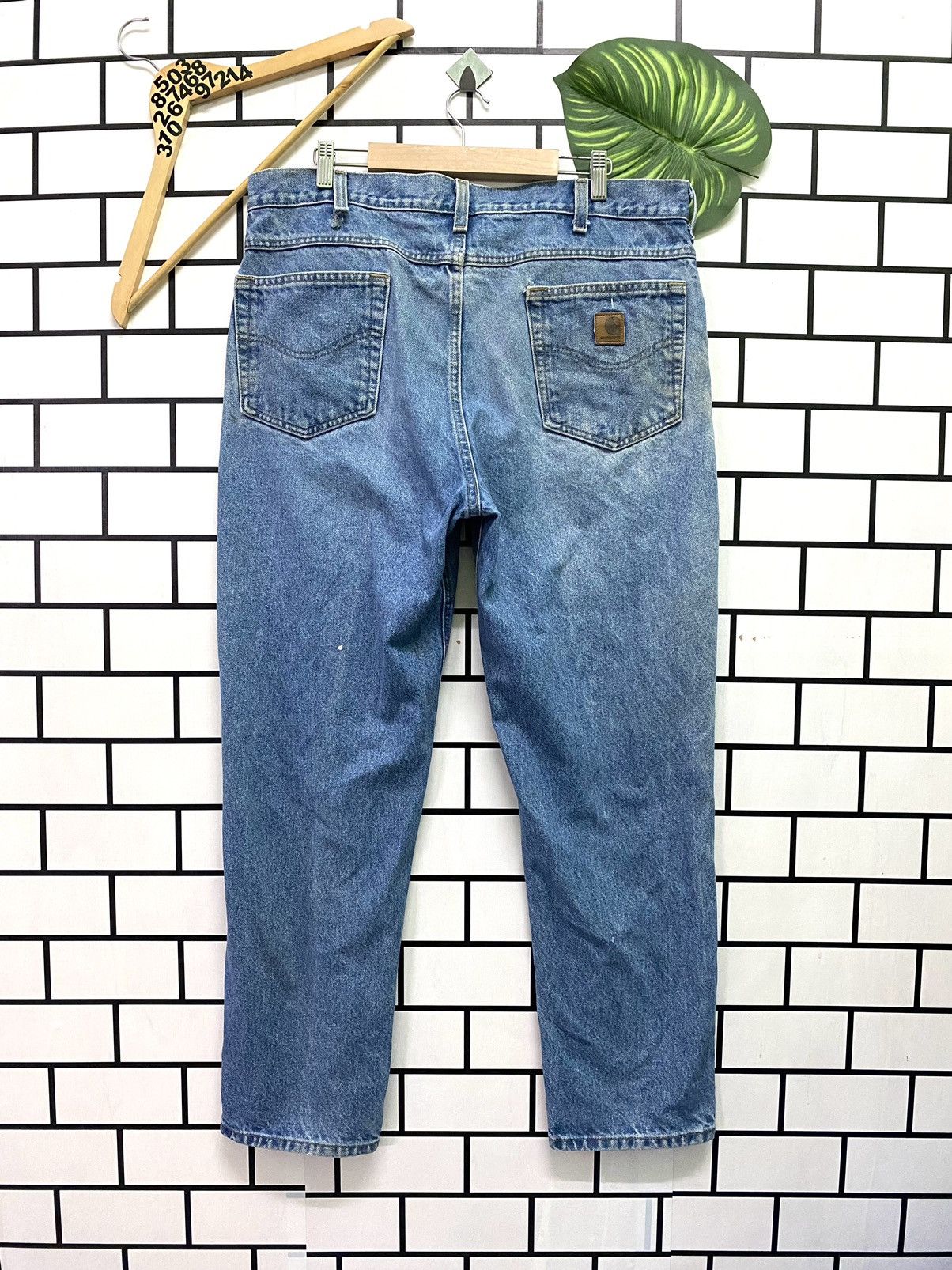 Vintage CARHARTT Dirty Paint Splashed Distressed Denim Jeans Size US 36 / EU 52 - 2 Thumbnail