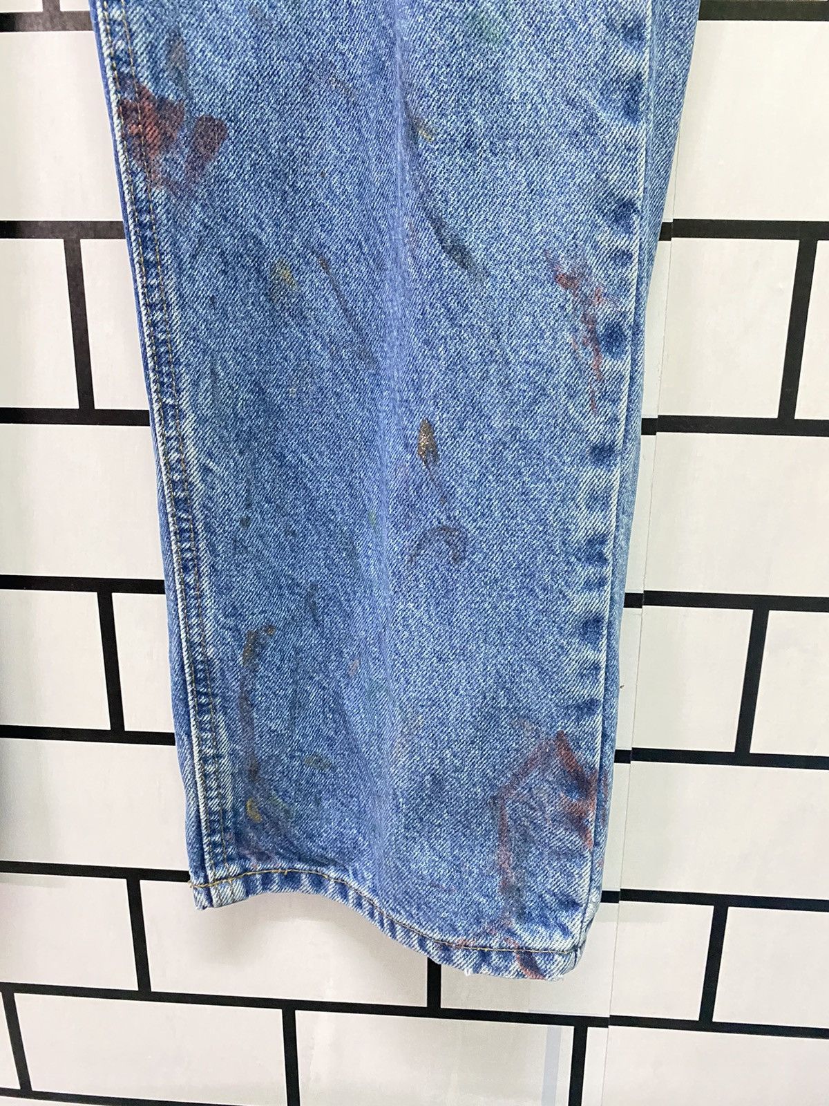 Vintage CARHARTT Dirty Paint Splashed Distressed Denim Jeans Size US 36 / EU 52 - 10 Thumbnail